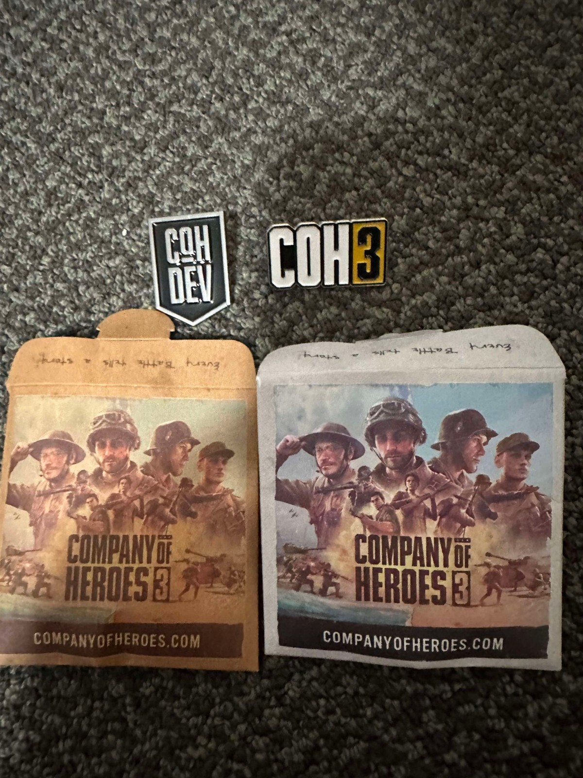 Company of Heroes 3 Pin Set PAX West 2022 Limited Edition Relic Entertainment