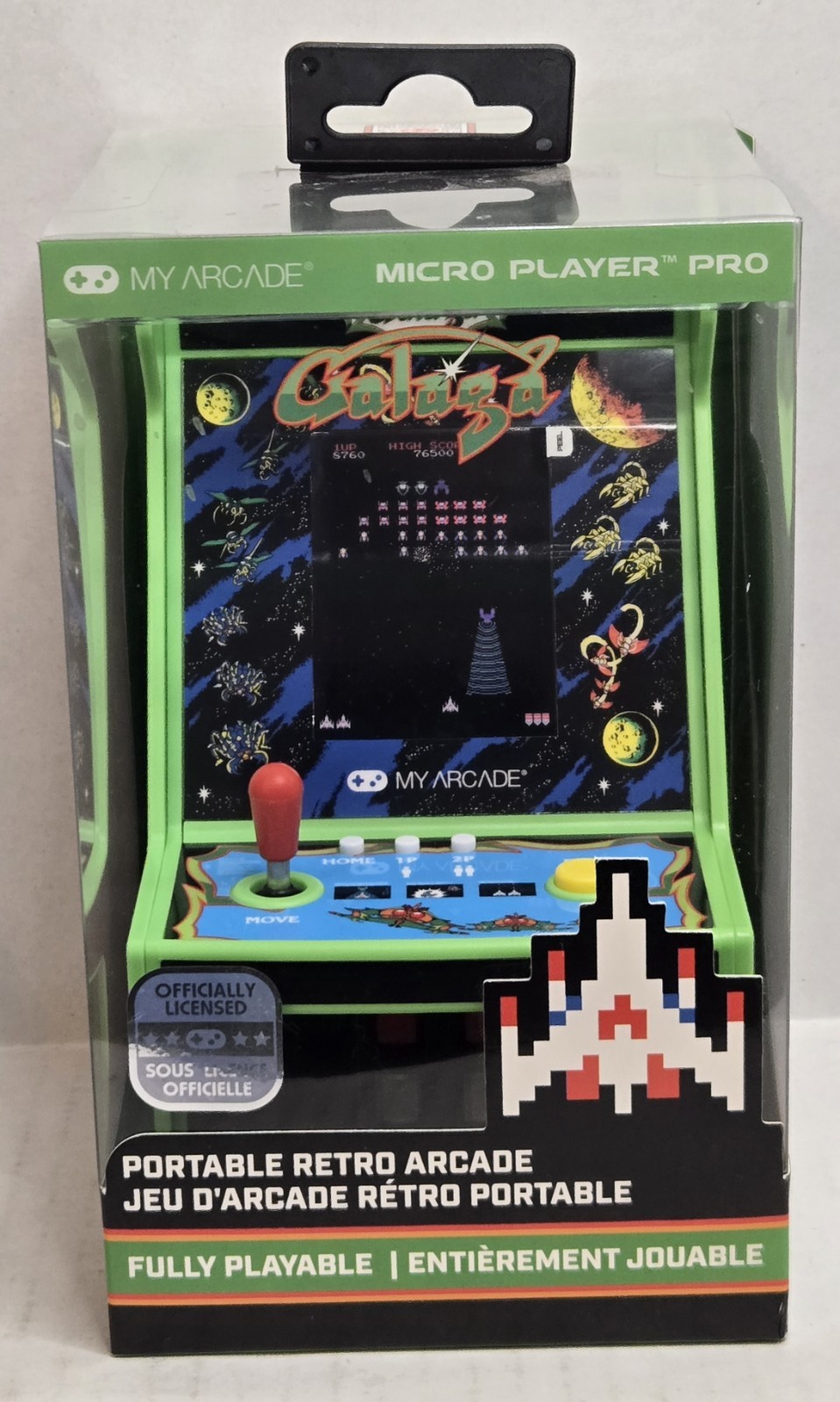 My Arcade DGUNL-4195 Galaga/Galaxian Micro Player Pro Portable Retro Arcade New