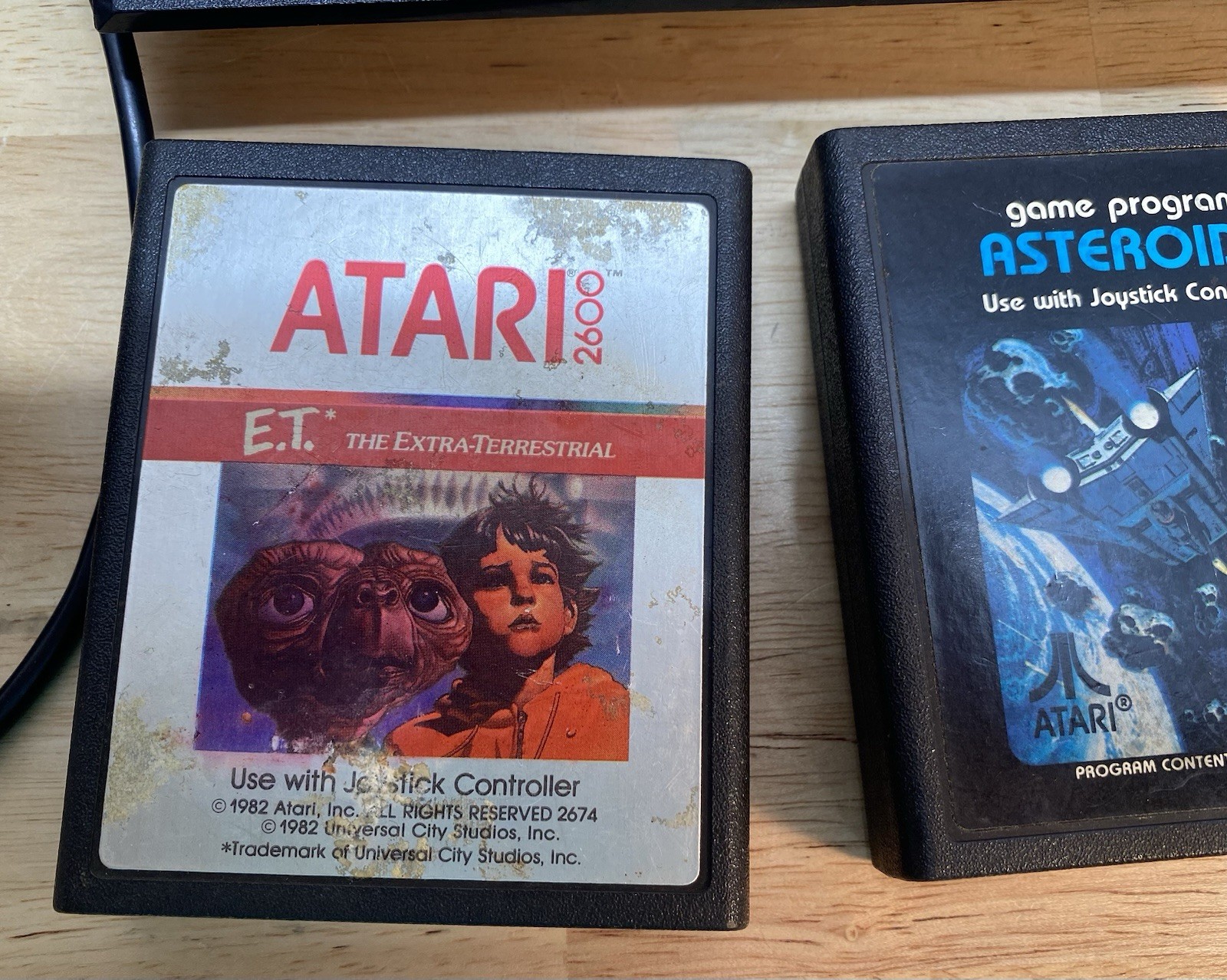 Atari 2600 Console with Games Asteroids ET Raiders of the Lost Ark