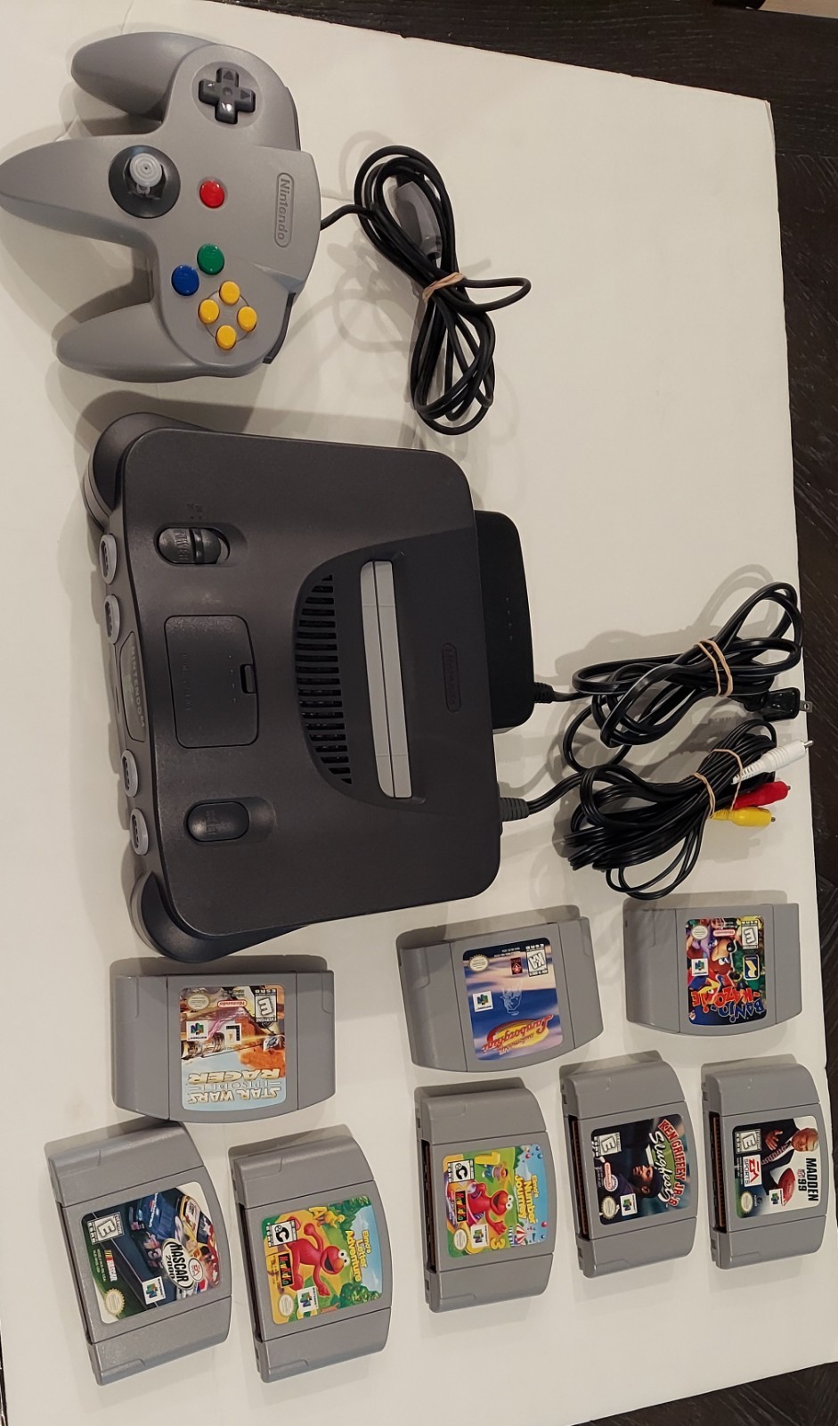 Nintendo 64 N64 Console Bundle w/ Controller, AV/Power Cables, NTSC-U Star Wars