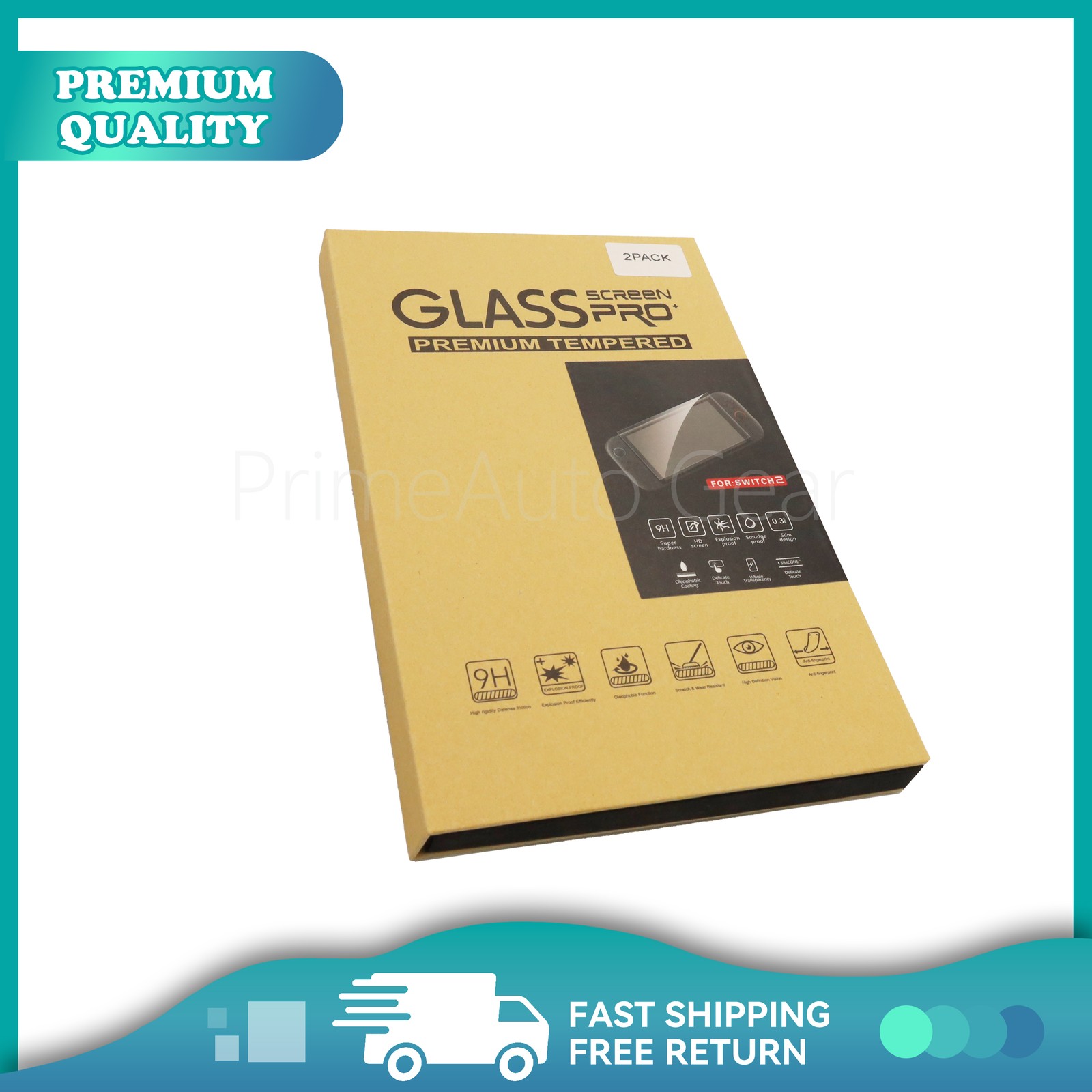 NEW 2x For 2025 Nintendo Switch 2 Tempered Glass Clear Film Screen Protector