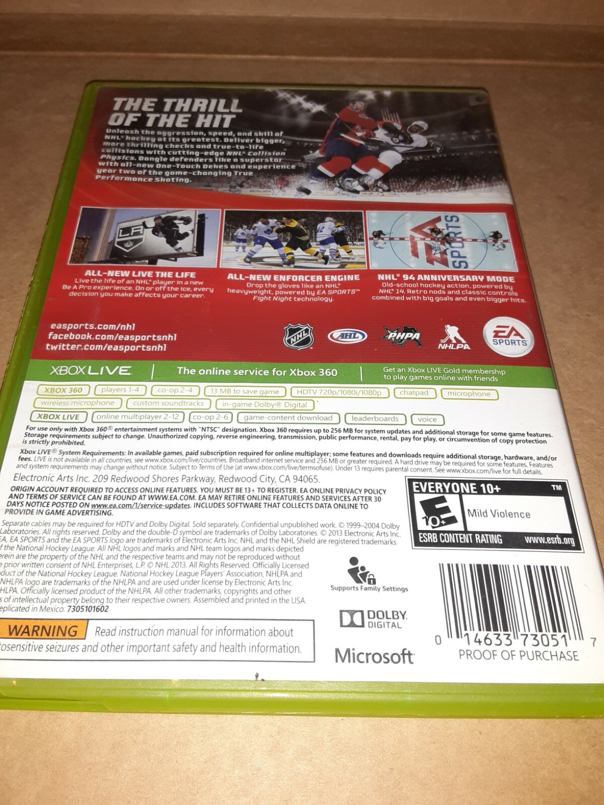 NHL 14 For XBox 360