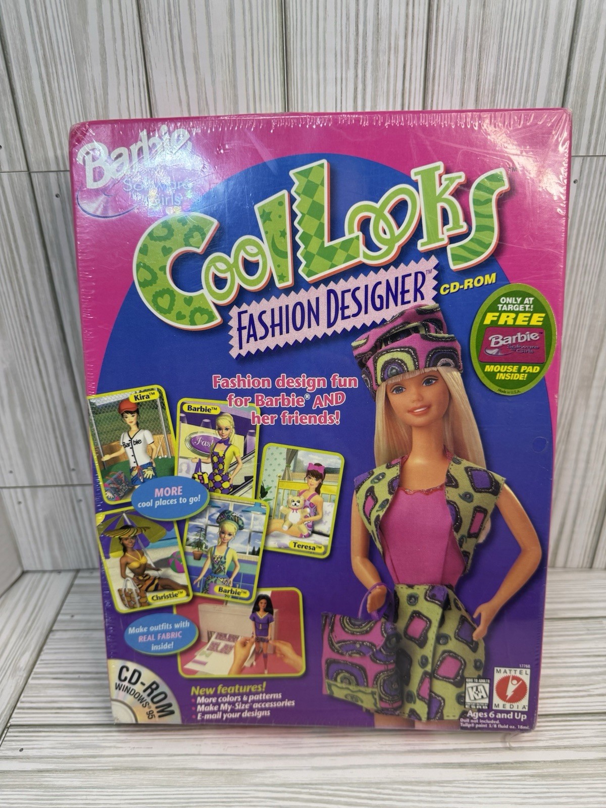 MATTEL Barbie Cool Looks Fashion Designer CD-ROM 1997 SEALED TARGET EXCLUSIVE