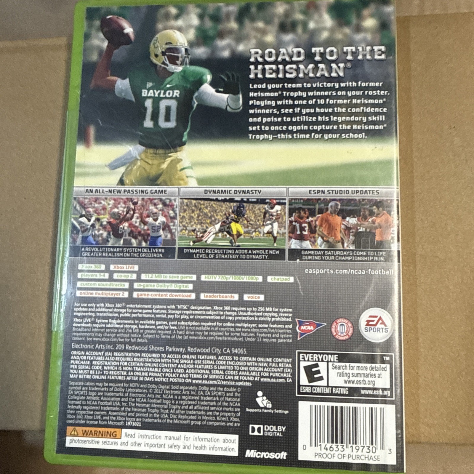NCAA Football 13 Microsoft Xbox 360 Complete W/ Manual CIB Tested Working