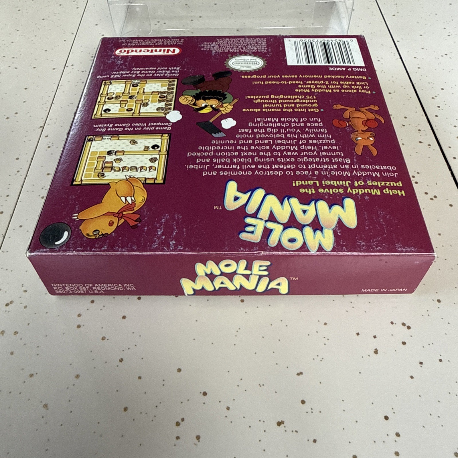 Mole Mania (Nintendo Gameboy Game Boy) Complete CIB excellent