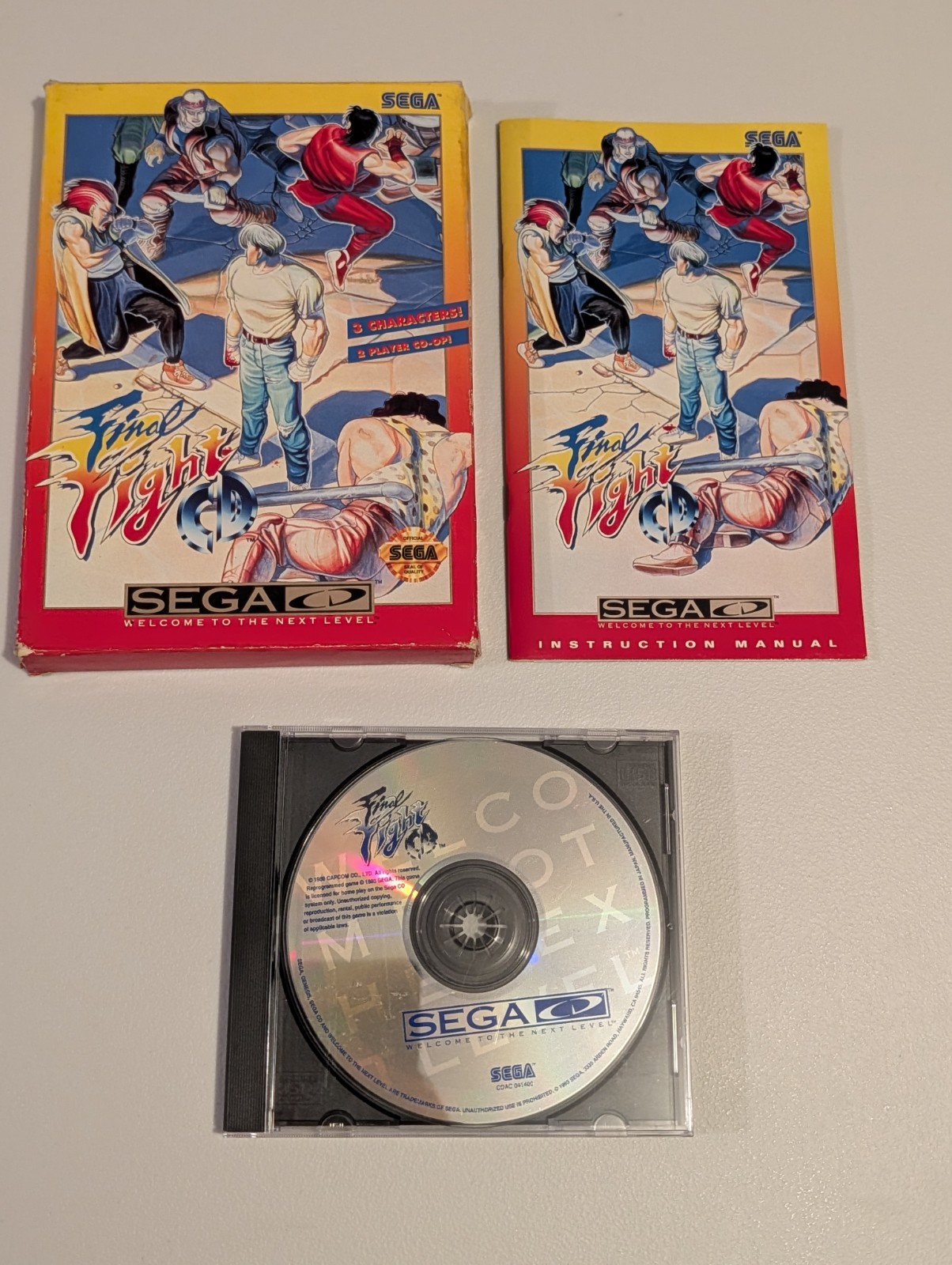 Final Fight CD (Sega CD) CIB Complete Very Good Condition Reg Card Intact