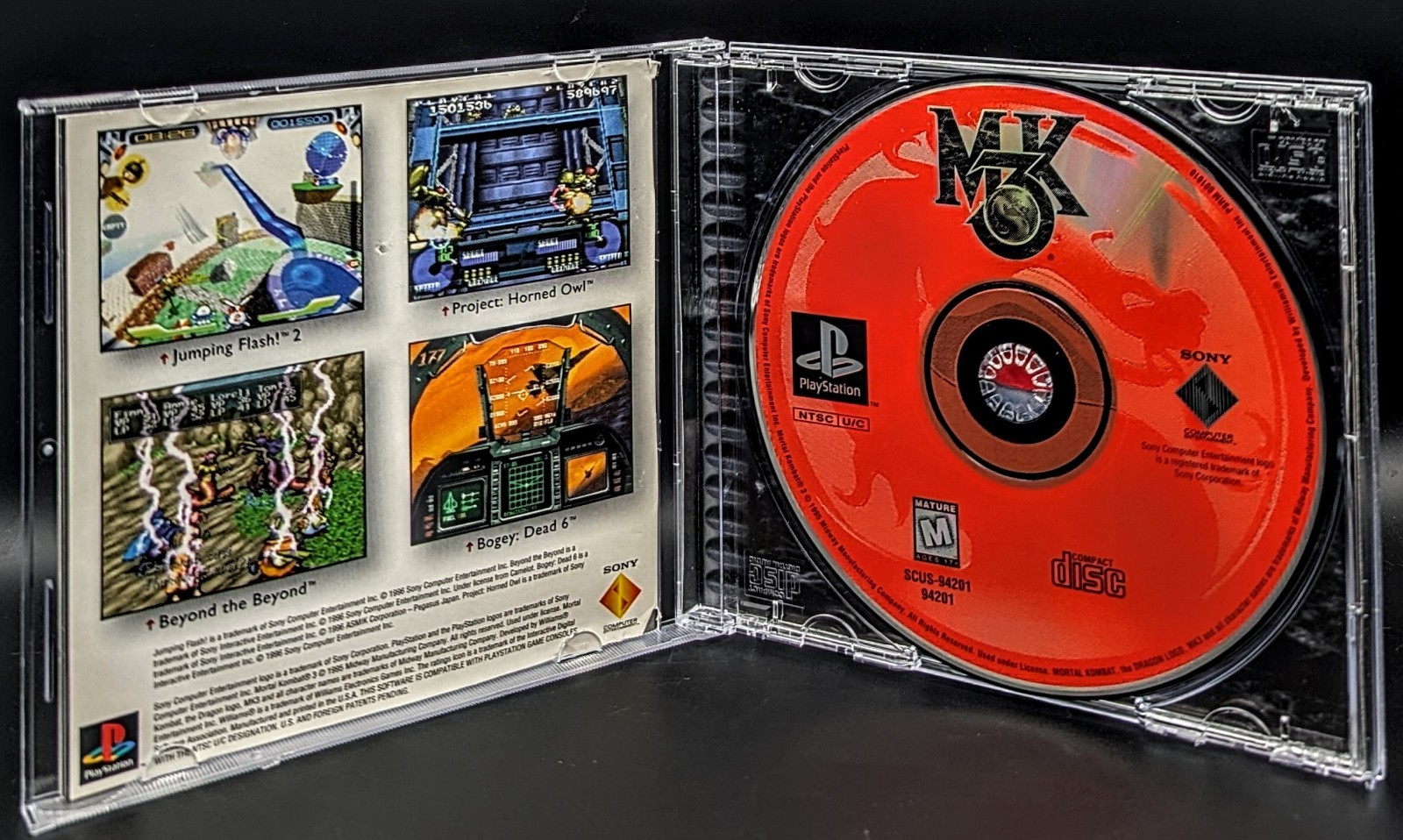 Mortal Kombat 3 MK3 PlayStation 1 PS1 Jewel Case Variant RARE!!