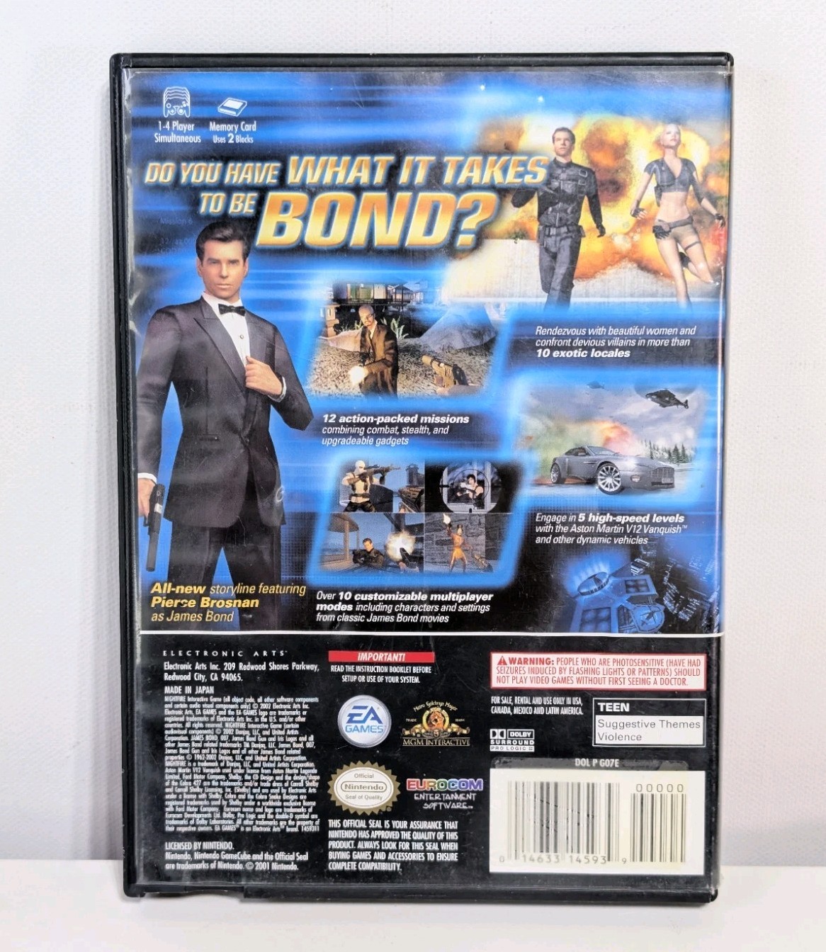 007: NightFire James Bond Nintendo GameCube 2002 CIB w/Manual Tested