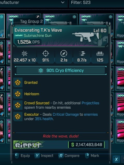 Borderlands 4 | PEARL MODDED HIGH DPS SMG WEAPON Lvl 60 |PC|Xbox|PS|