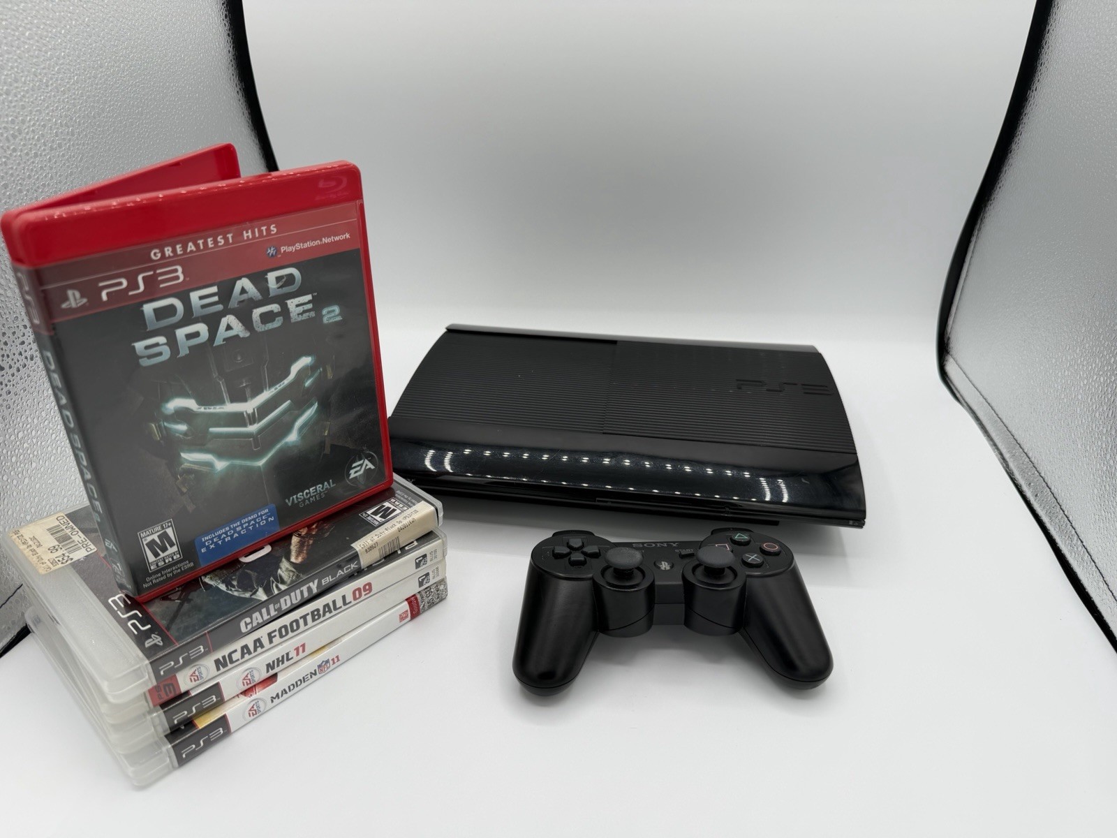 Sony PS3 Super Slim Bundle 128GB SSD Upgraded CECH-4201 Restored New Paste