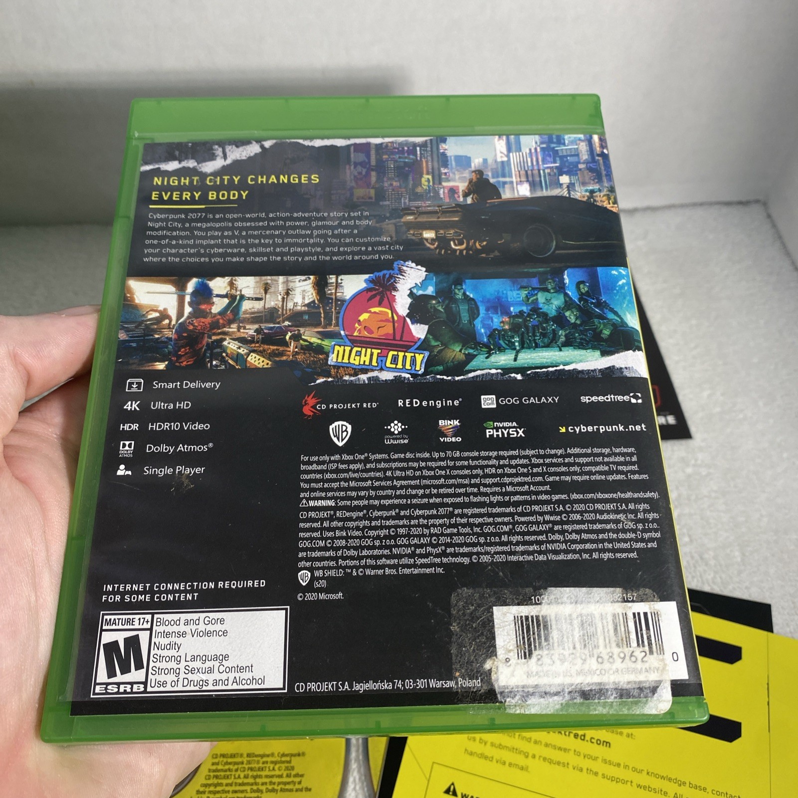 Cyberpunk 2077 Xbox One Open Word Action Sci-Fi Guns Loot RPG Skills Gore M