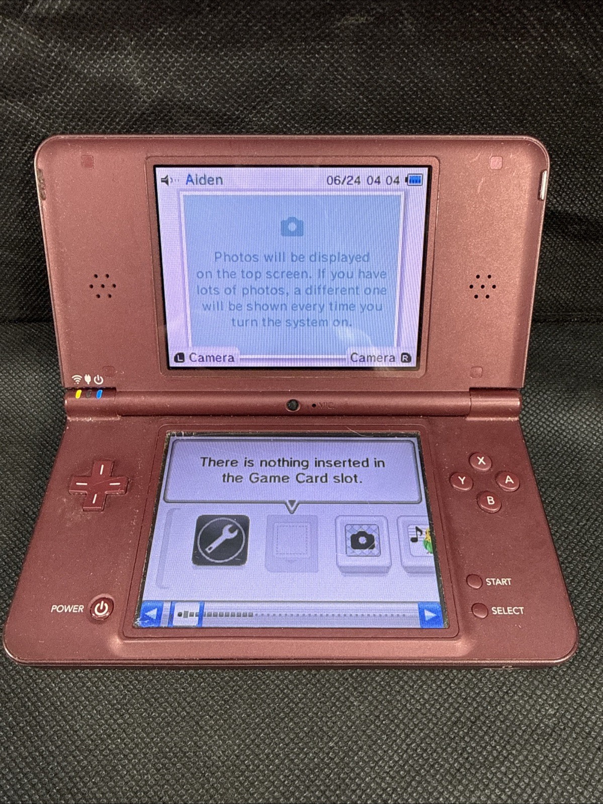 Nintendo DSi XL Red Burgundy Handheld Console System UTL-001 Tested