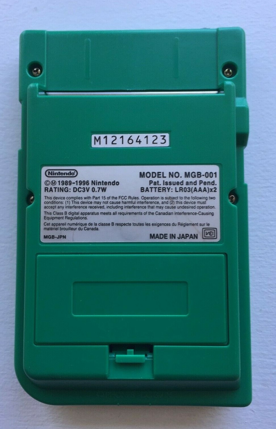 Nintendo Game Boy Pocket MGB-001 – Green – 100% OEM – Tested Working