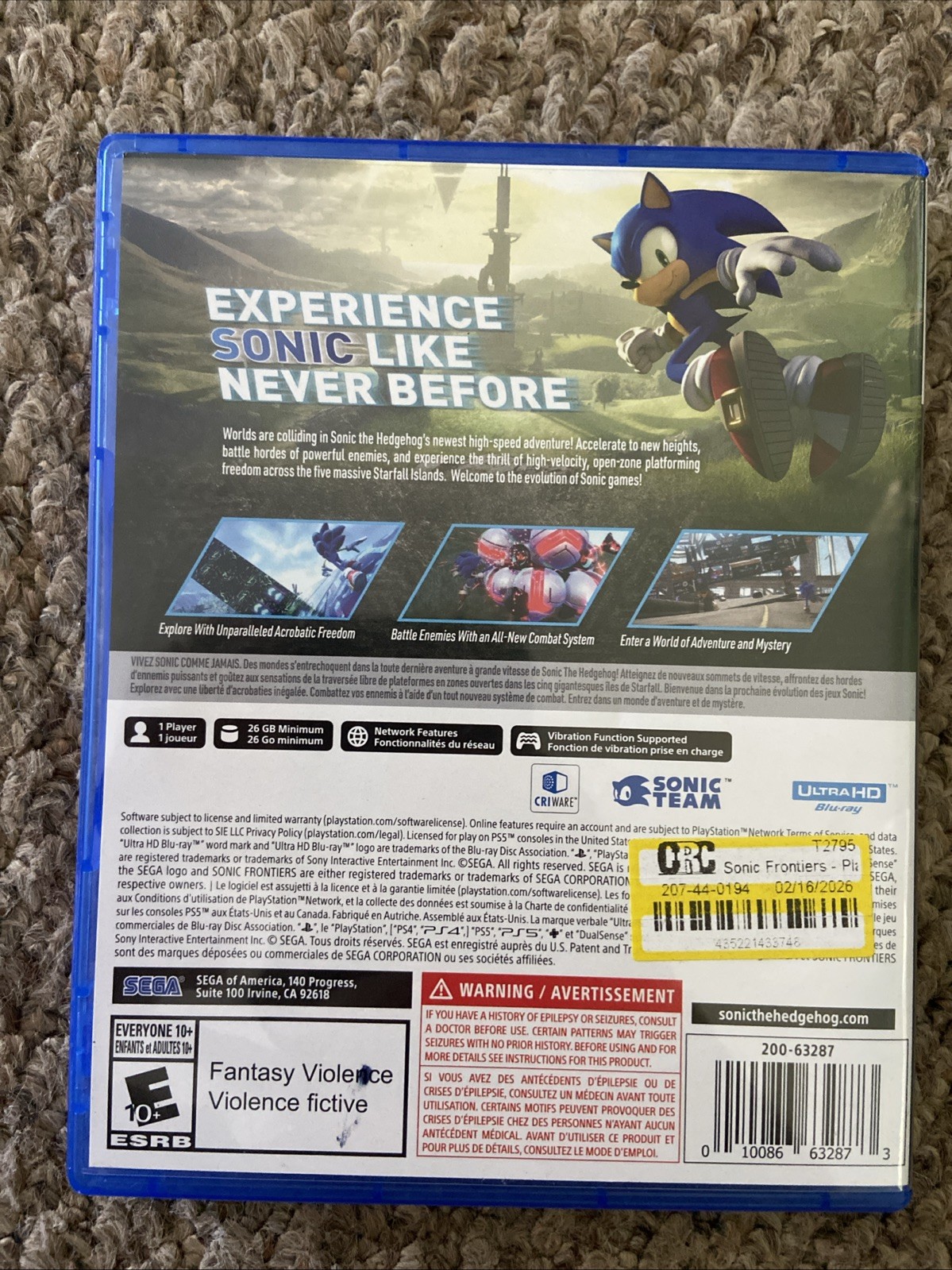 Sonic Frontiers – Sony PlayStation 5