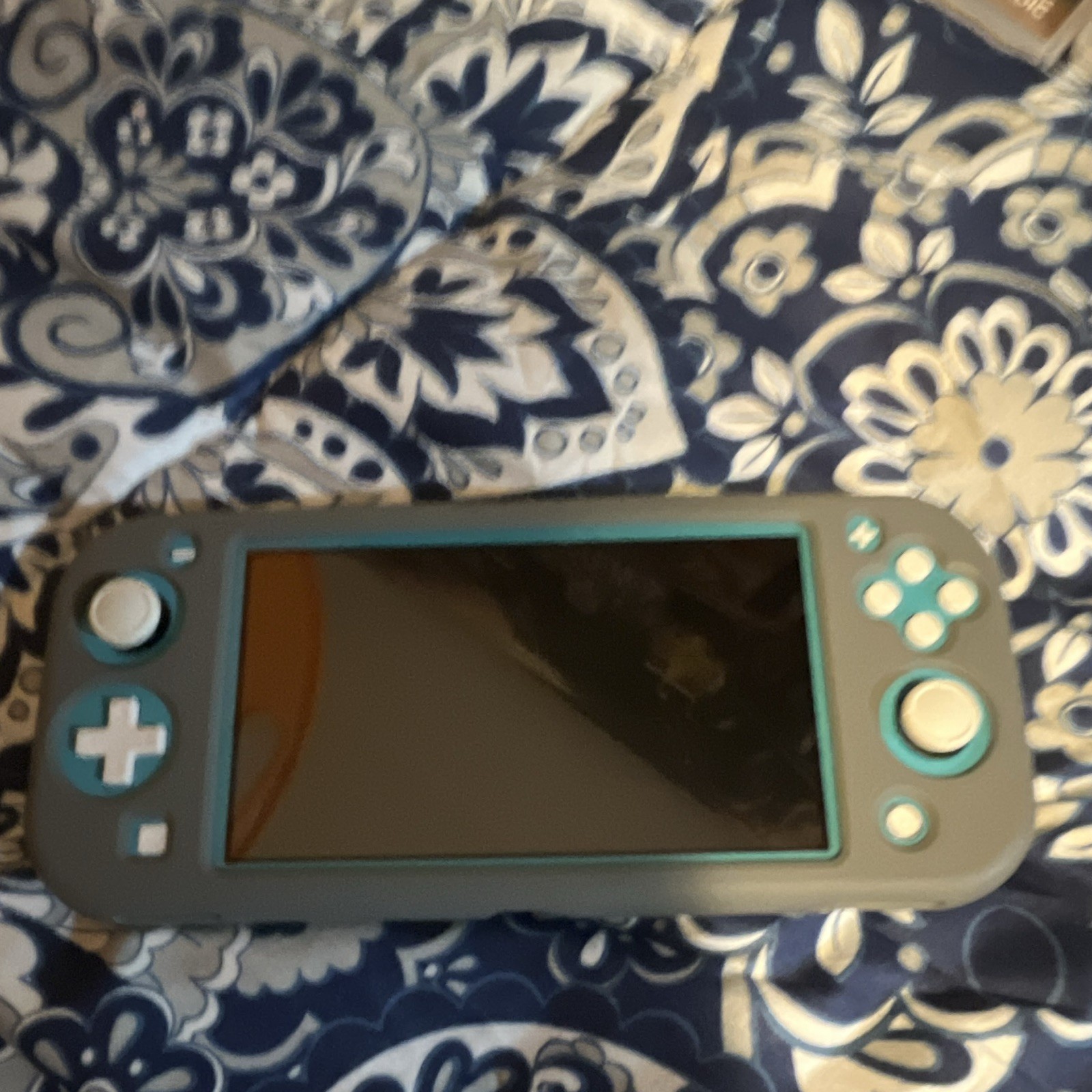 Nintendo Switch Lite Gray/Blue/Turquoise Bundle w/ AC Adapter Case 3 Games