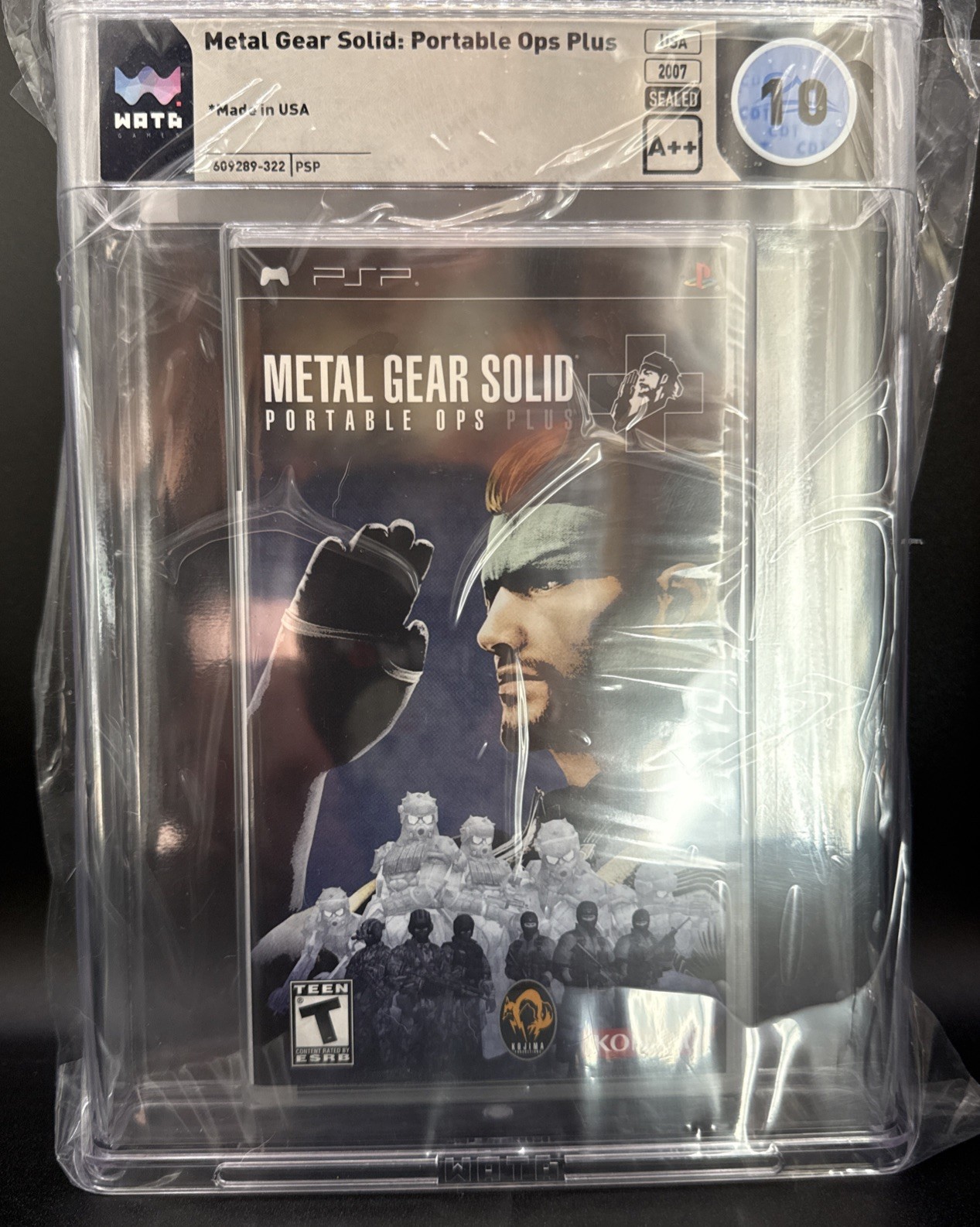Metal Gear Solid Portable Ops Plus PSP WATA 10 A++ FACTORY SEALED GEM MINT VGA