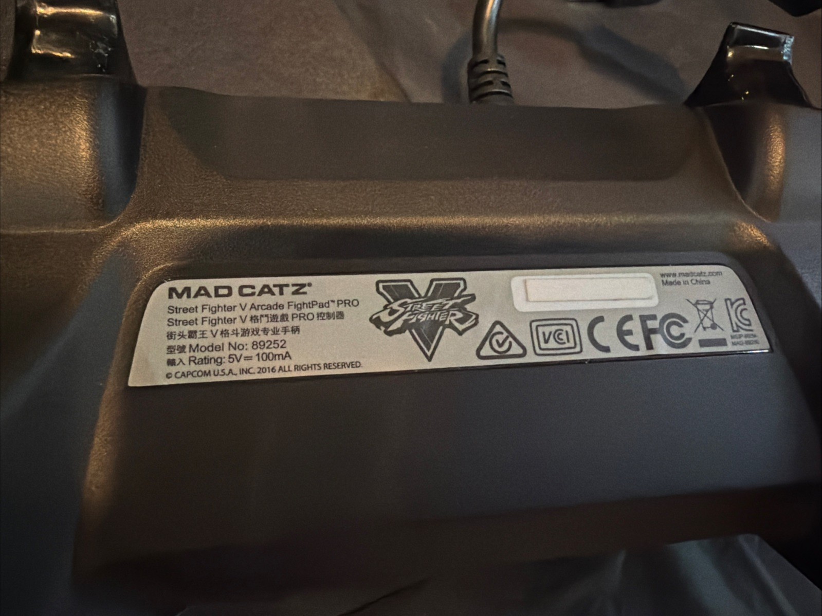 Mad Catz SFV Street Fighter Pro for Ps4&Playstation 3 Tested-Works-See Details
