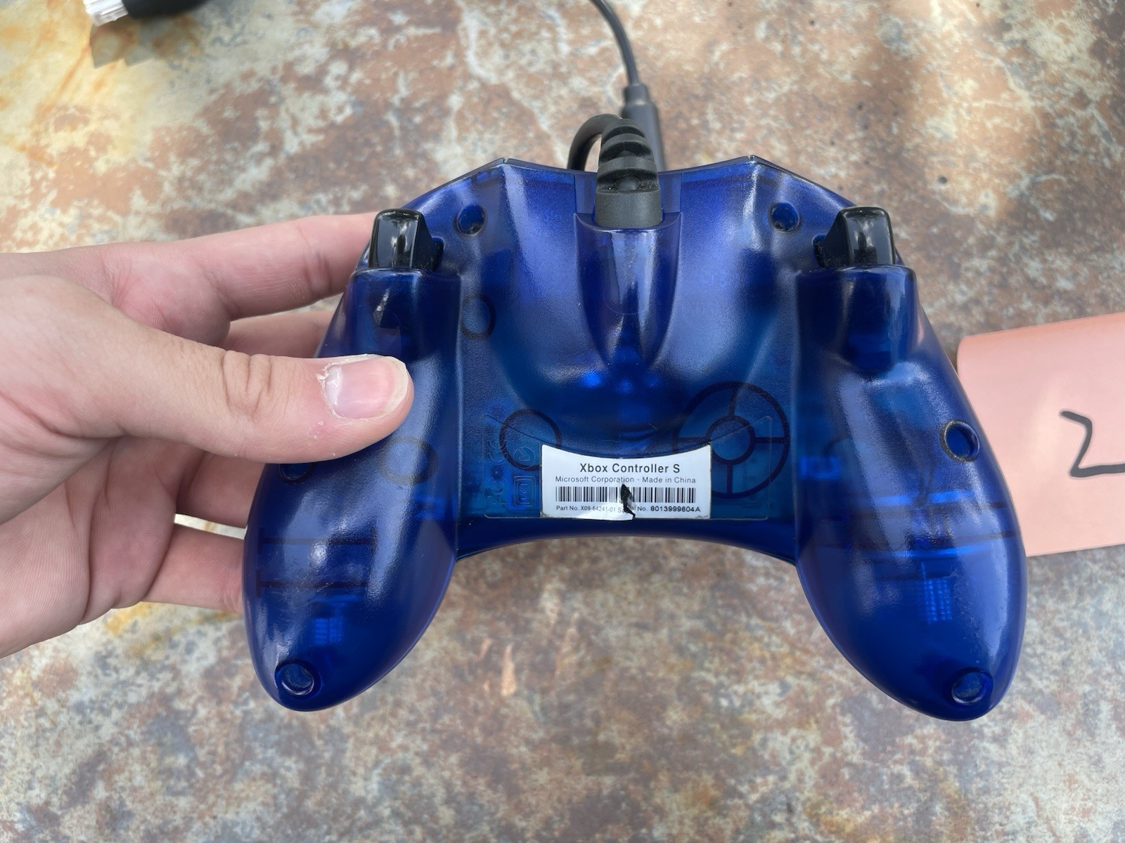 Microsoft original xbox blue OEM controller tested and serviced