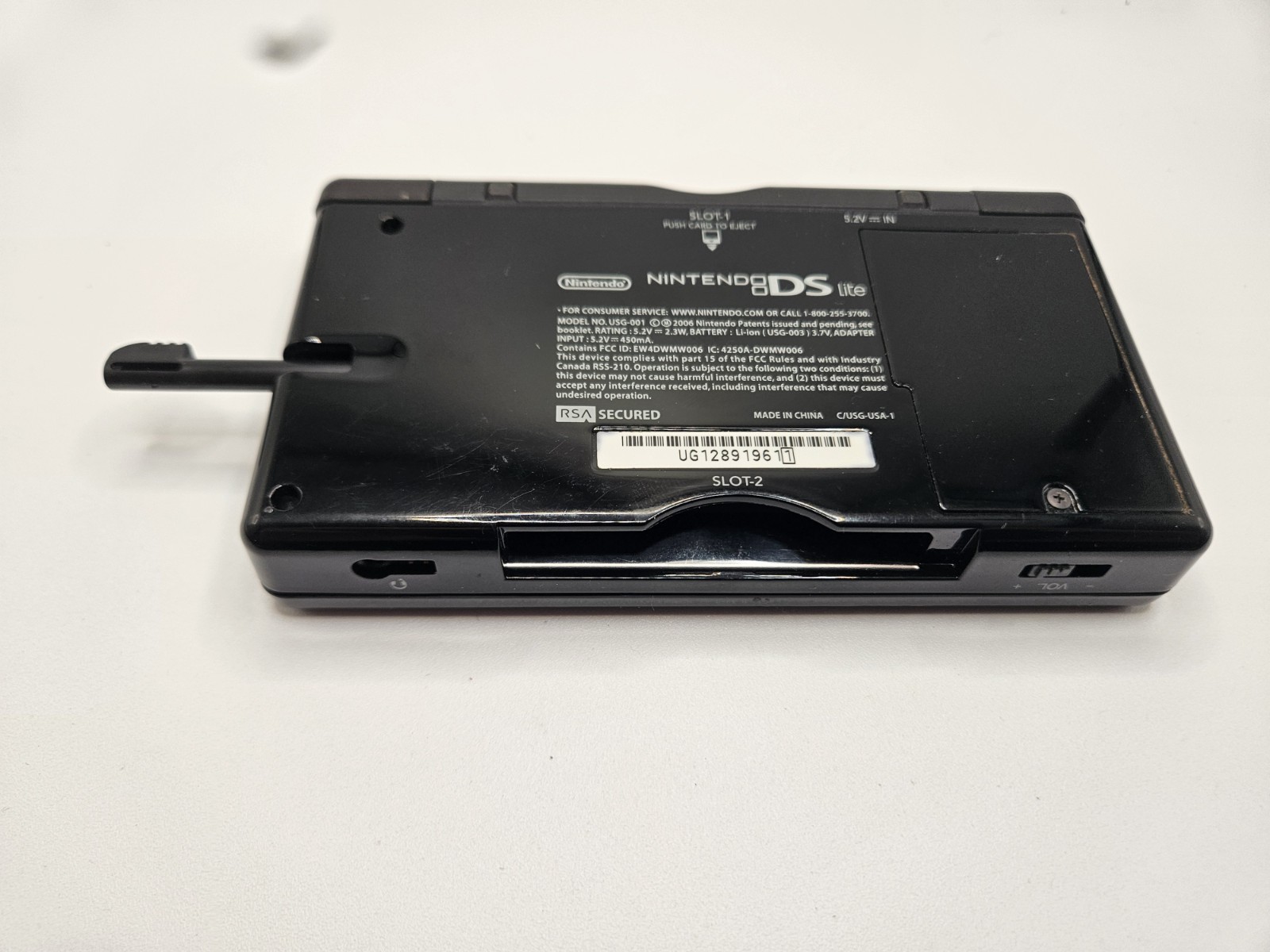 Nintendo DS Lite Black Console W/ Charger & 9 GBA Games *Tested Pls Read
