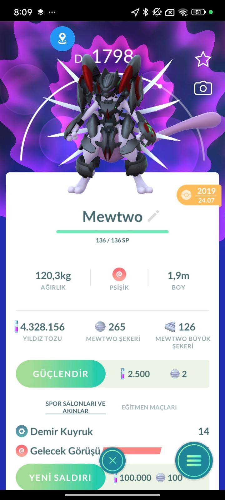 Armored Mewtwo 30 Day Gift Pokemon Go ✨