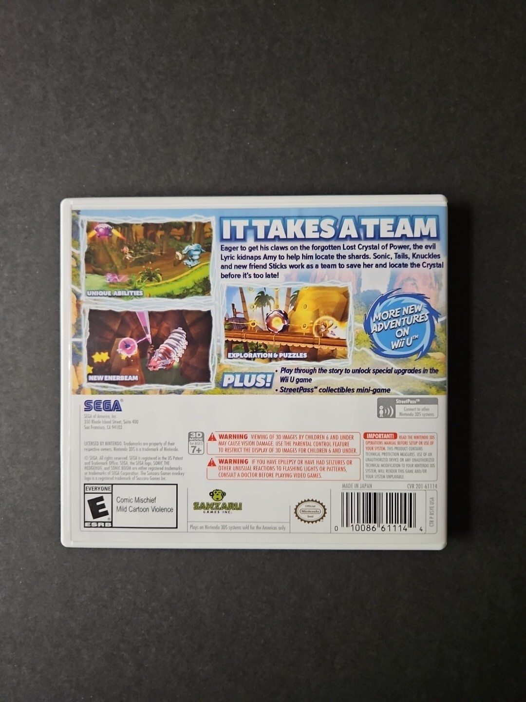 Sonic Boom: Shattered Crystal (Nintendo 3DS, 2014) Complete In Box