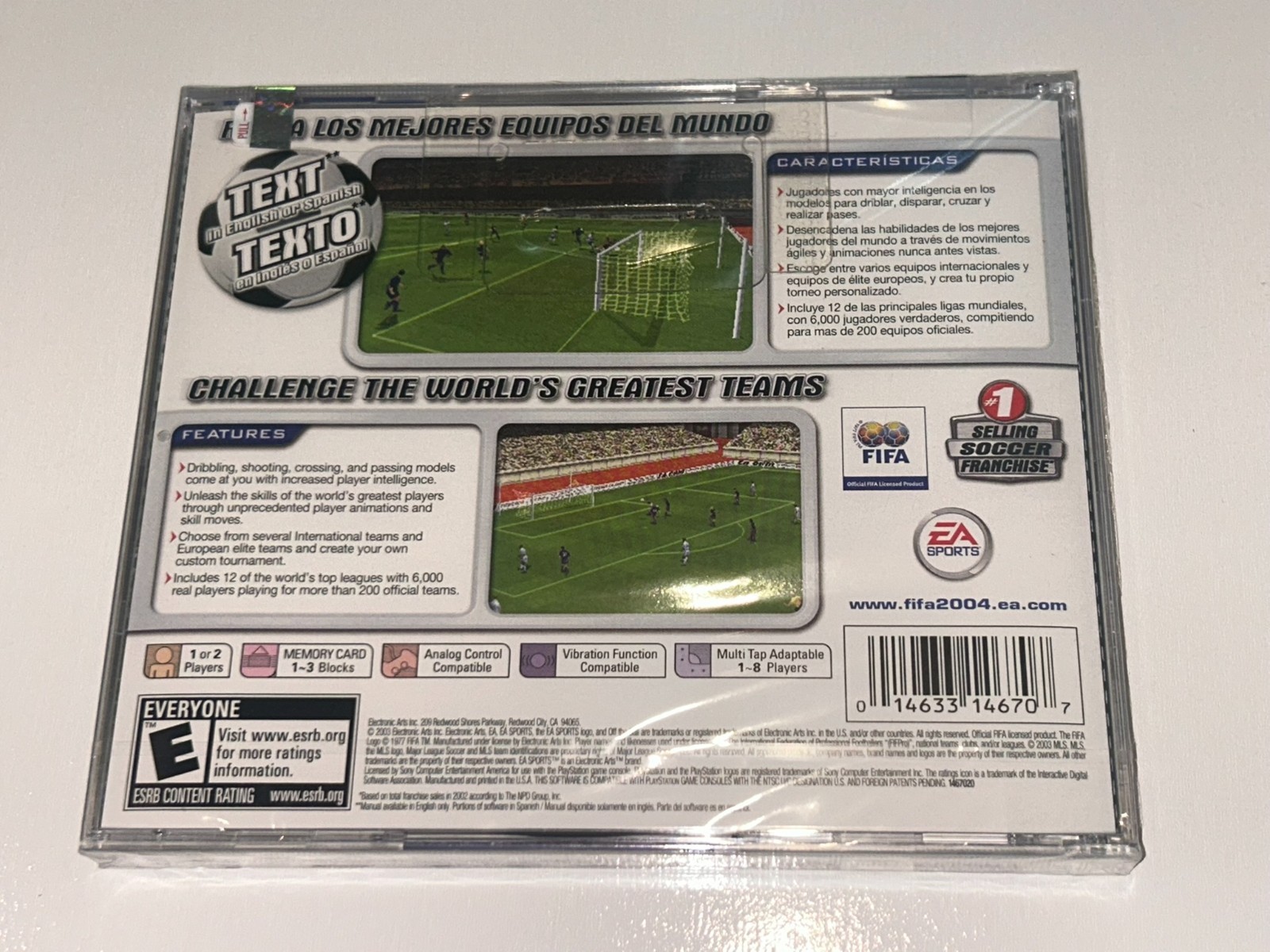 FIFA Soccer 2004 (Sony PlayStation 1, 2003) PS1 Brand New, Factory Sealed MINT