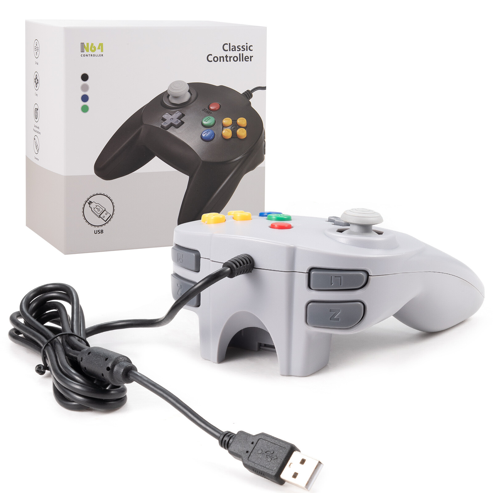 USB SNES /NES/ N64 /USB Xbox 360 /Controller for Windows PC MAC Wired/Wireless