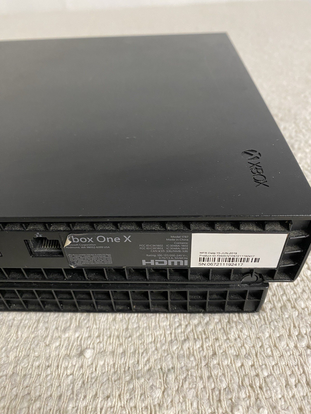 Microsoft Xbox One X 1TB Console W/ Power Cable Only