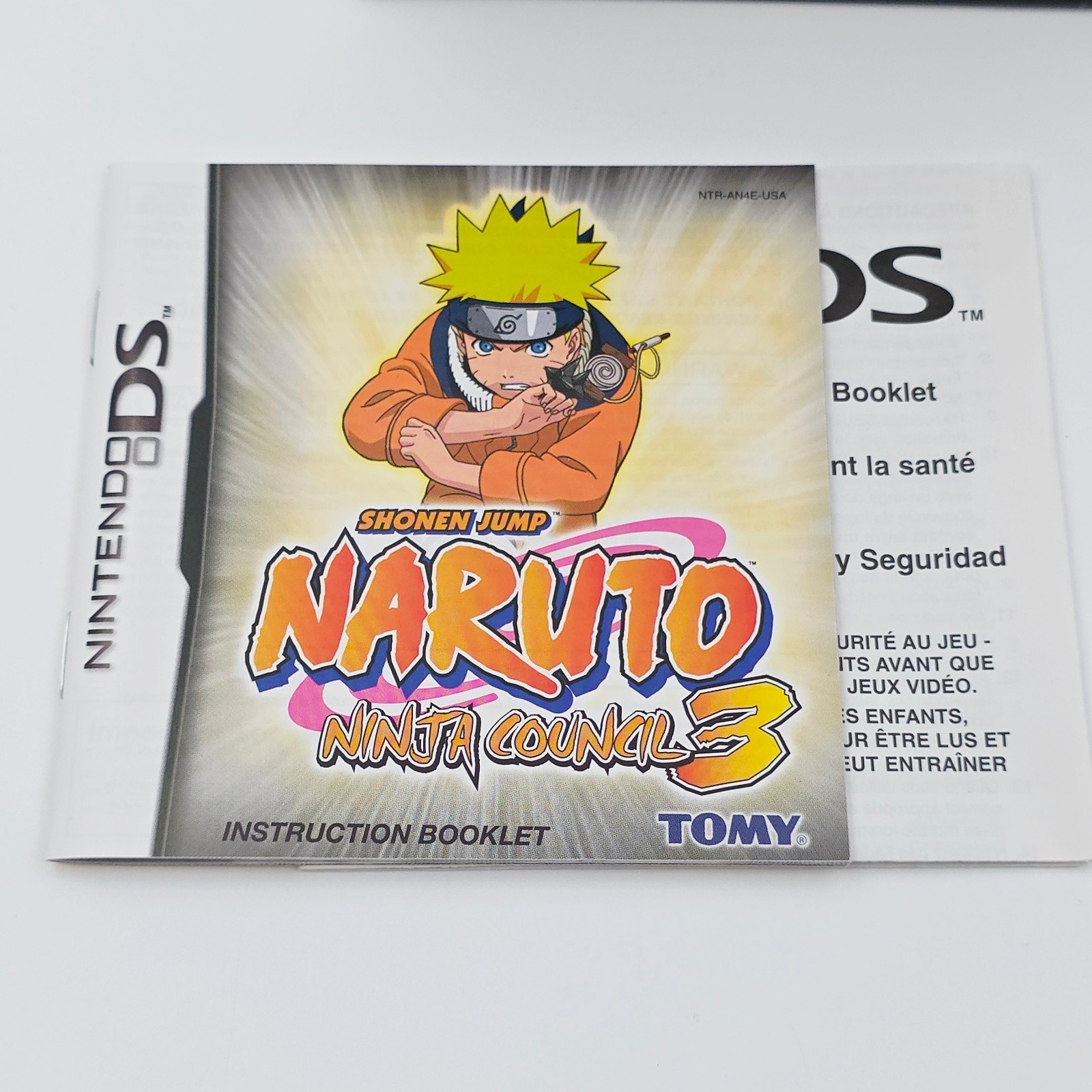 Naruto Ninja Council 3 Nintendo DS Game Manuals Booklets Case Cartridge