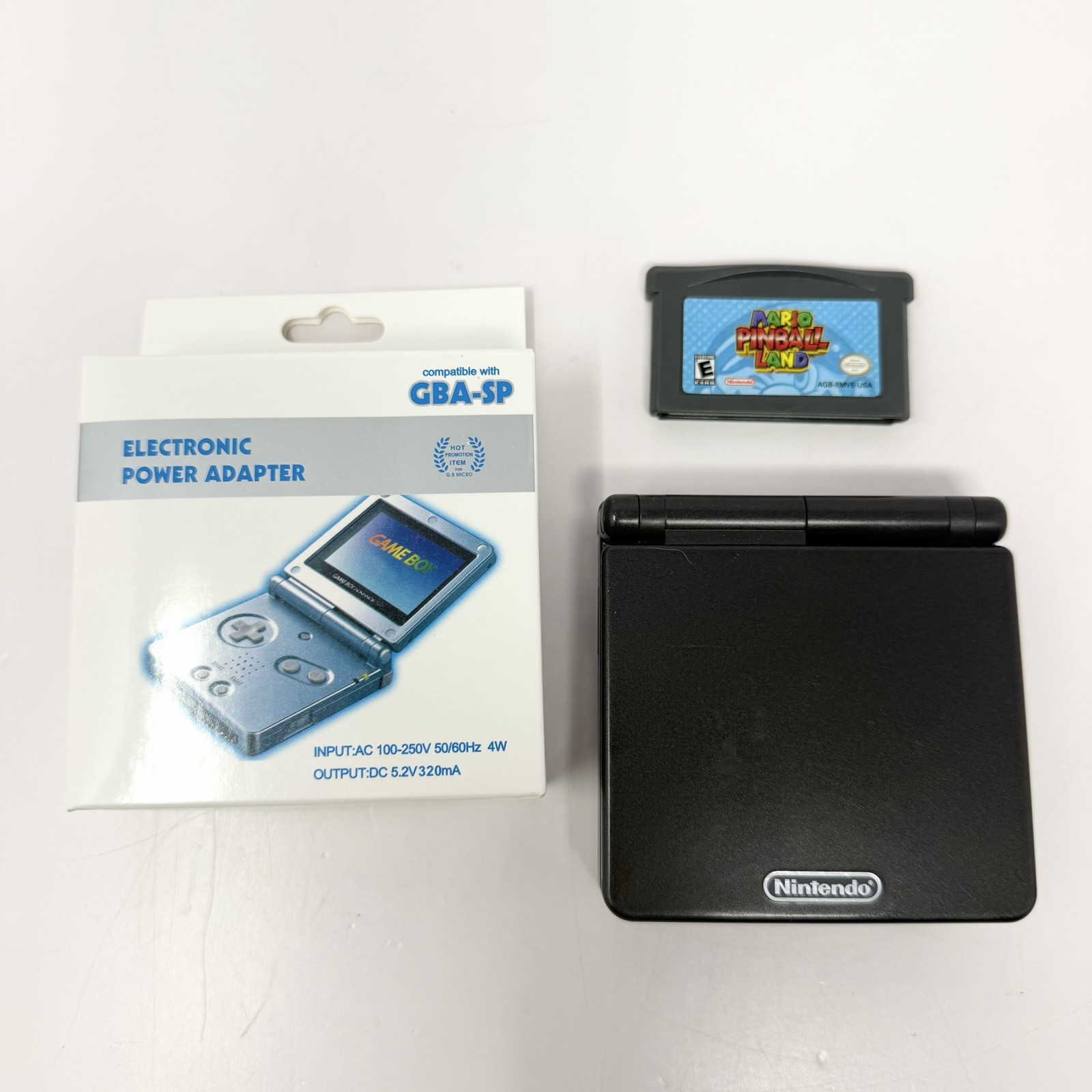 Nintendo Game Boy Advance SP Onyx Black AGS- 001 NEW Battery, Charger & Game
