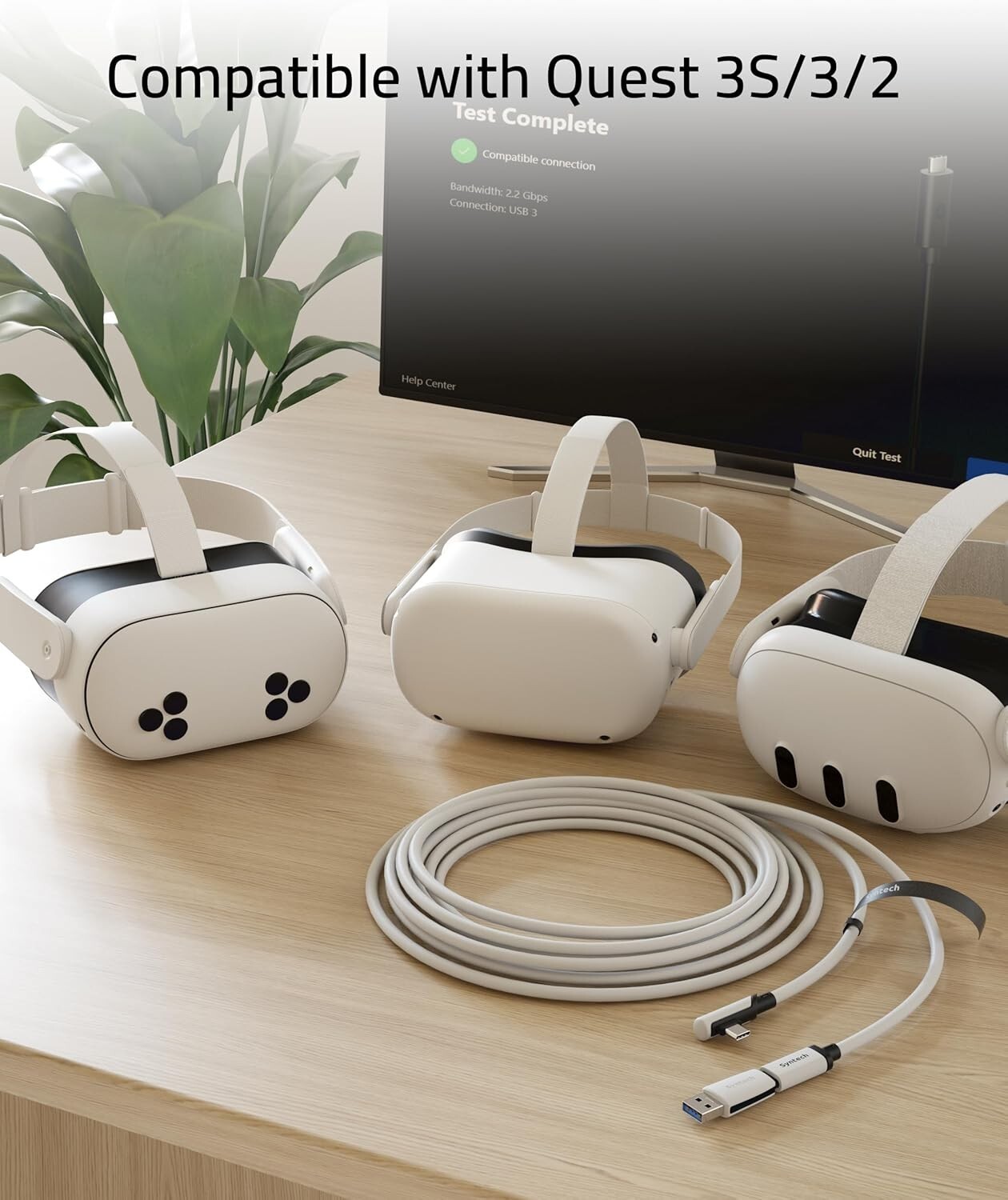 Durable 16FT VR Link Cable for Meta Quest 3S/3/2/Pro & SteamVR Connectivity