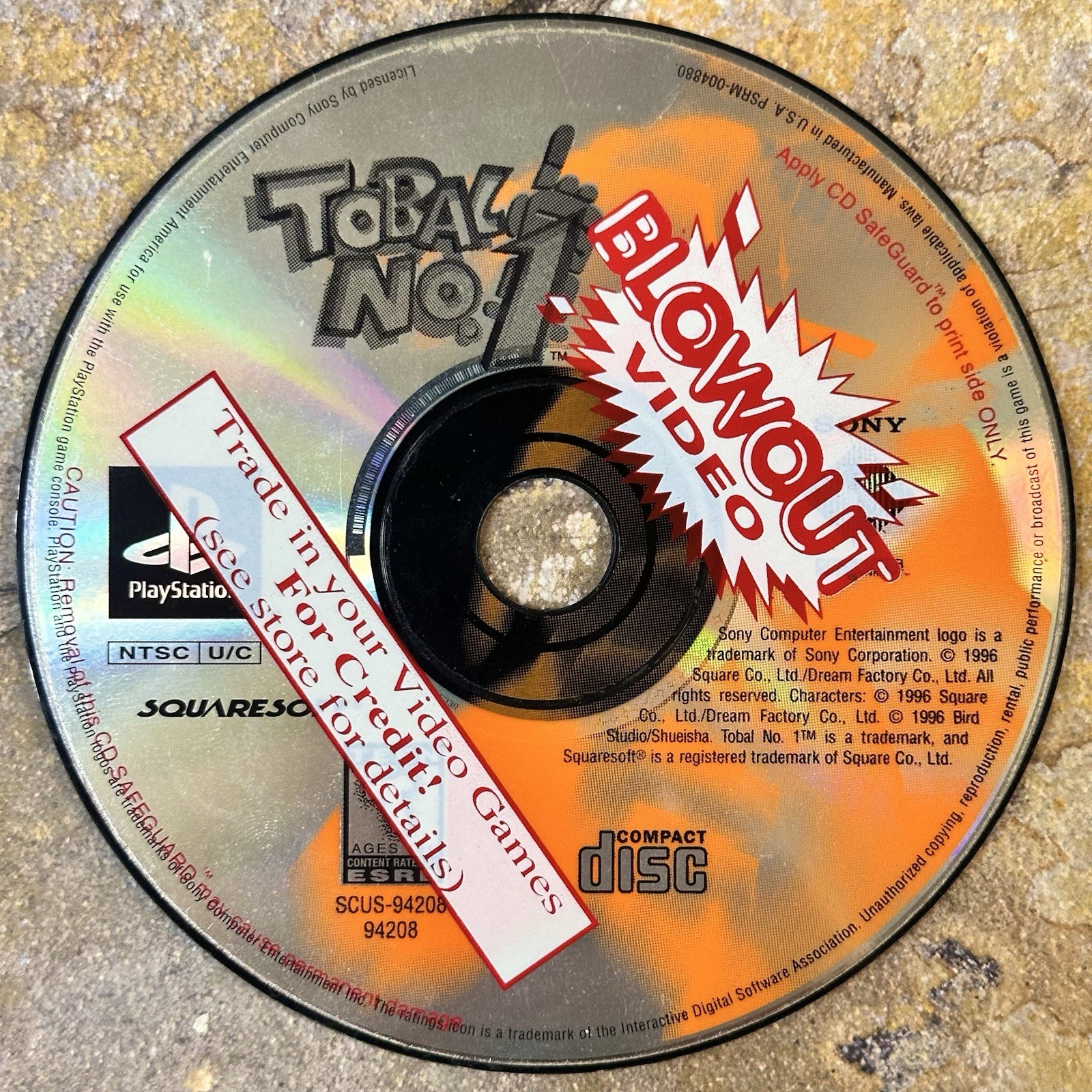 Tobal No. 1 Disc – Sony Playstation 1 PS1 PSX **TESTED, SEE DESC**