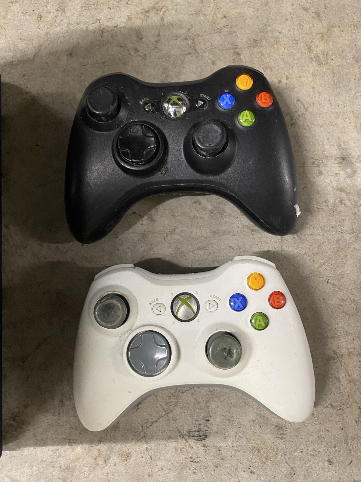 Microsoft Xbox 360 E Console Bundle 2 OEM Controllers Untested AS IS No Cords