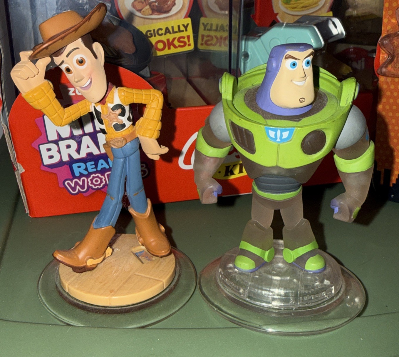 Disney Infinity Toy Story “Buzz Light-Year & Woody” Figures Lot x2