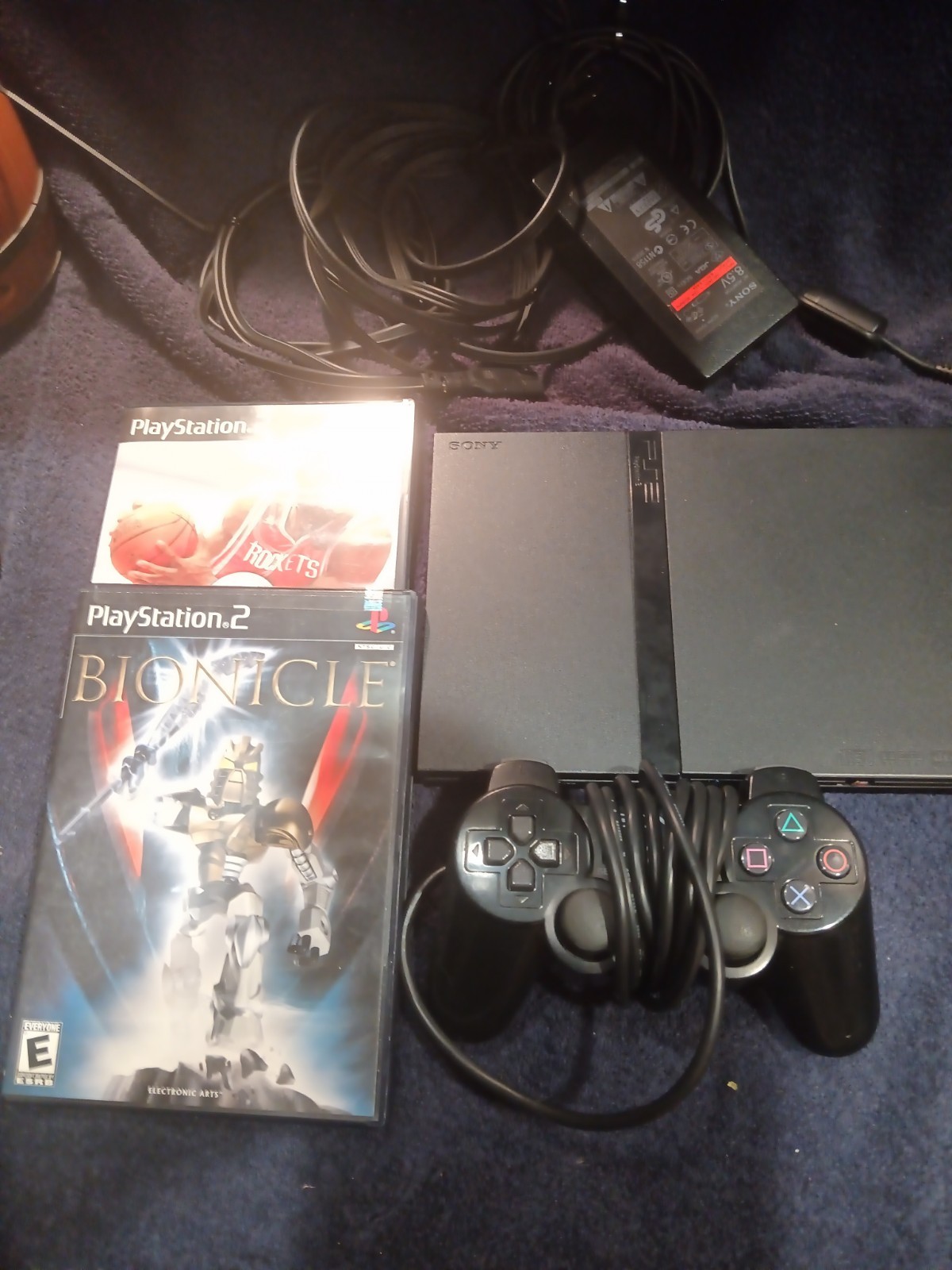 Sony PlayStation 2 PS2 Slim Console SCPH-790001 W/ OEM Cables & Controller
