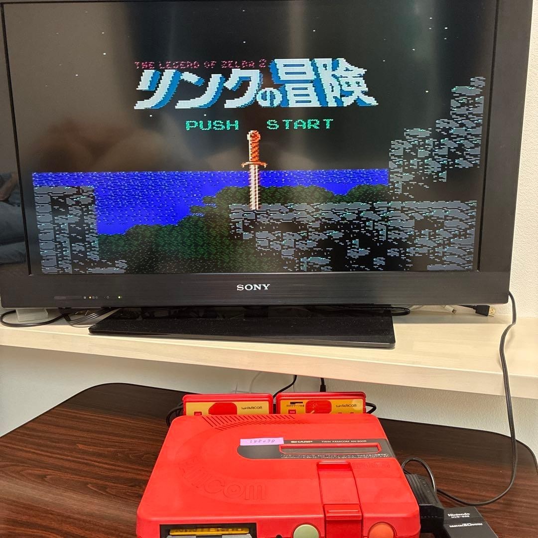 Sharp Twin Famicom Console AN-500R [Serviced & Tested] – From Japan
