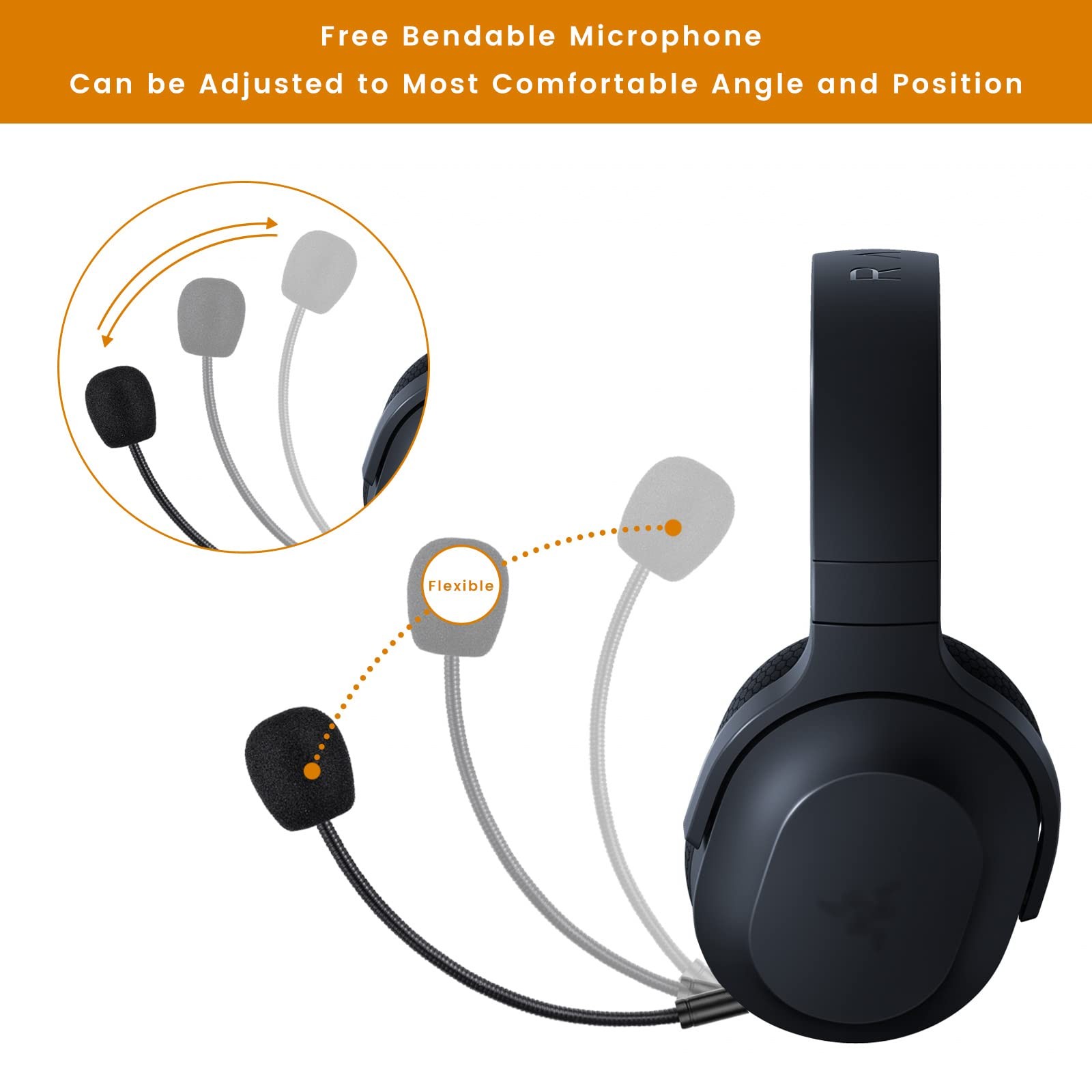 Barracuda X Mic Replacement for Razer X Wireless Gaming Black