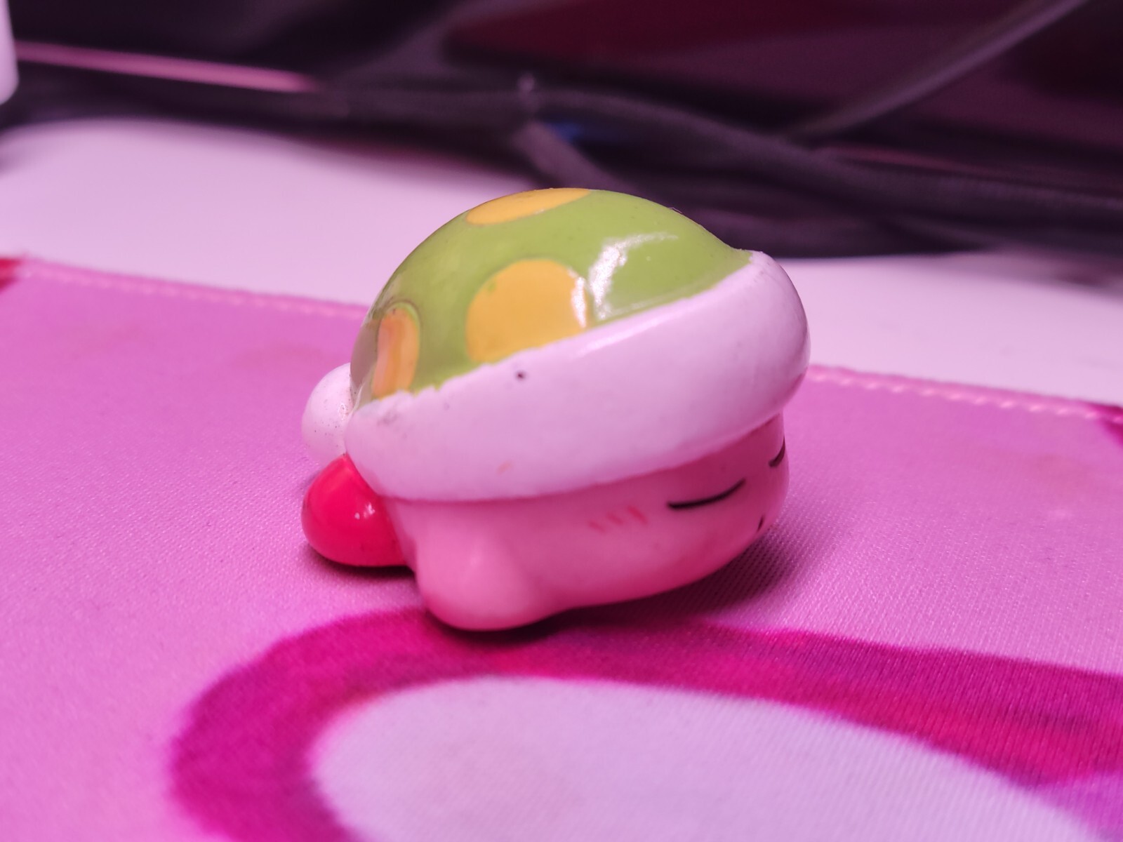 Kirby Rubber Finger Puppet Mini Toy 1996 Nintendo Vintage Sleep Copy Ability
