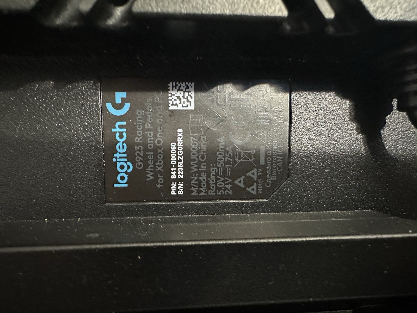 Logitech G923 Racing Wheel For Xbox & PC