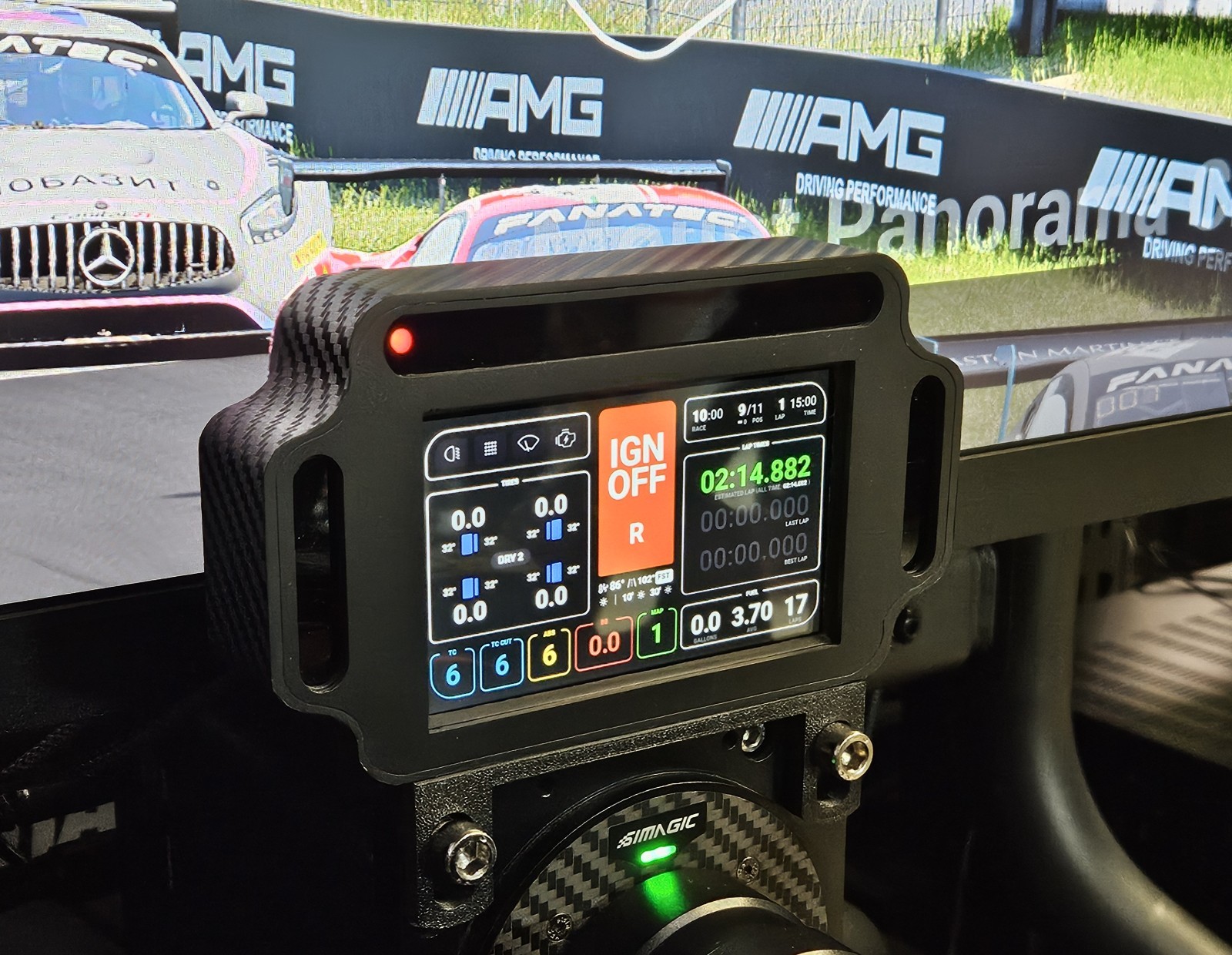 Sim Racing Pc 4.3″ Vocore 24 Led’s New Design (CSL DD, Simagic,Moza, Mounts 🏎