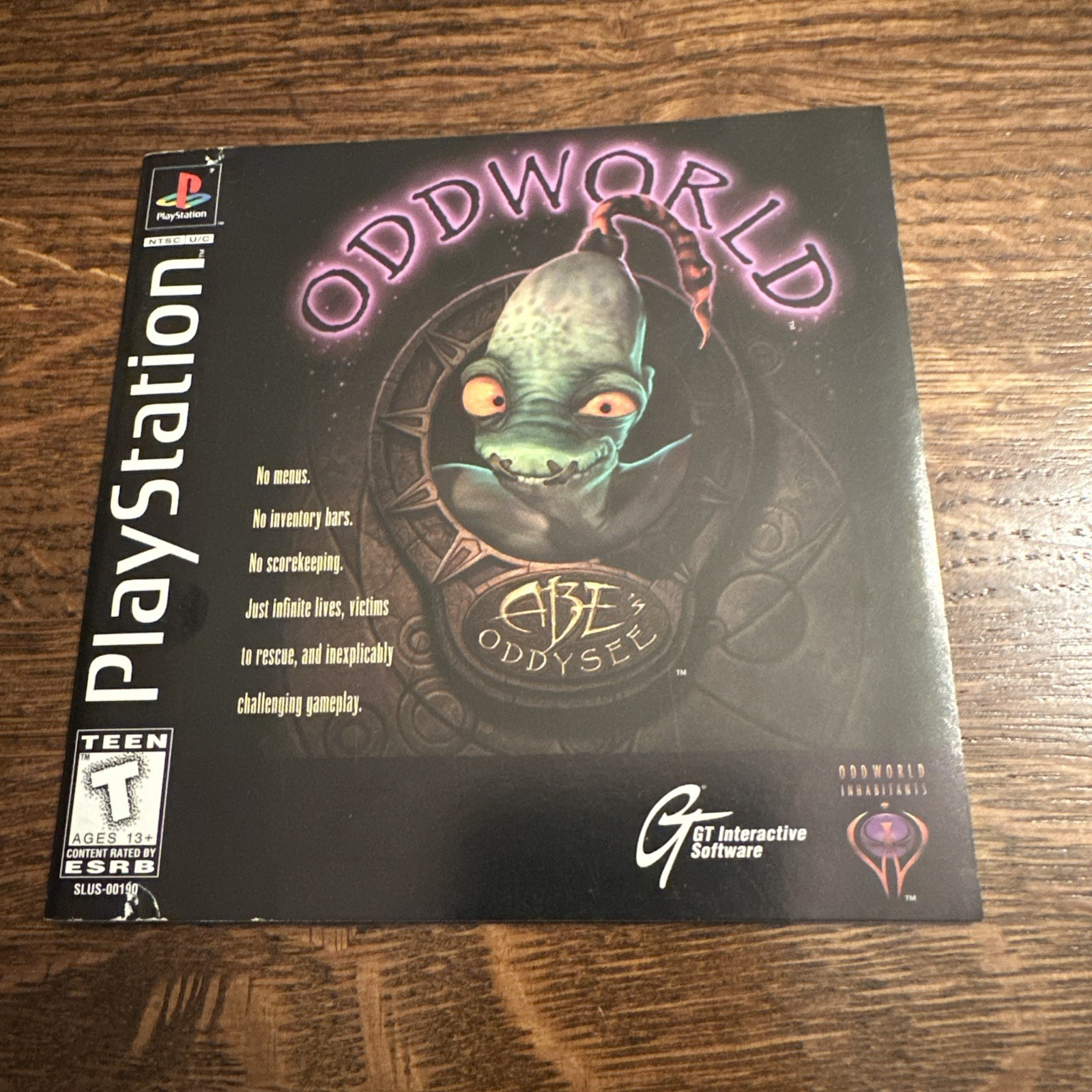 MANUAL ONLY Oddworld: Abe’s Odyssey W/Reg Card (Playstation) NO GAME