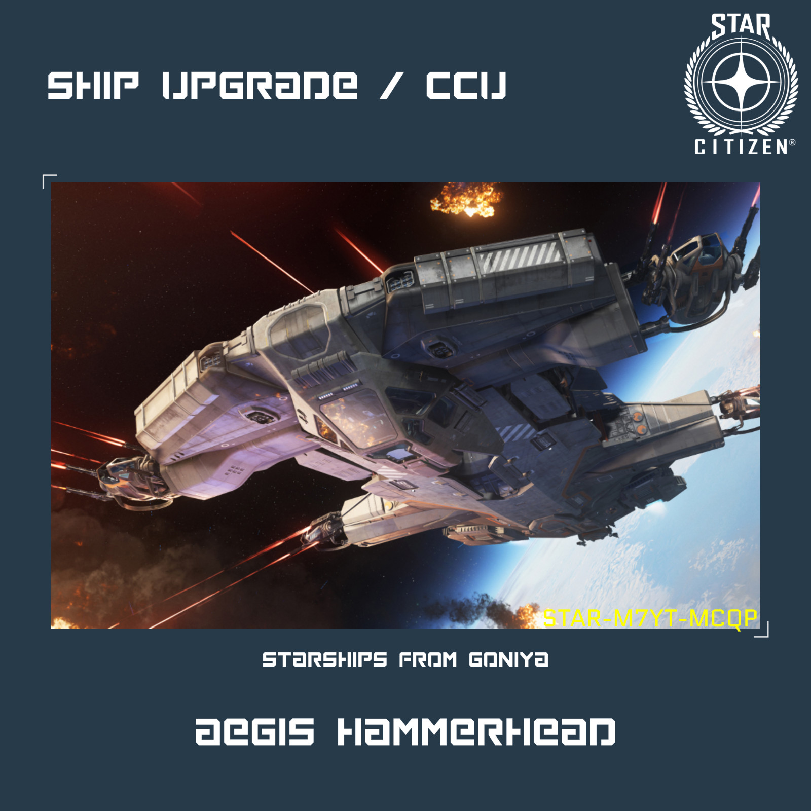 STAR CITIZEN – AEGIS HAMMERHEAD UPGRADE – (CCU)