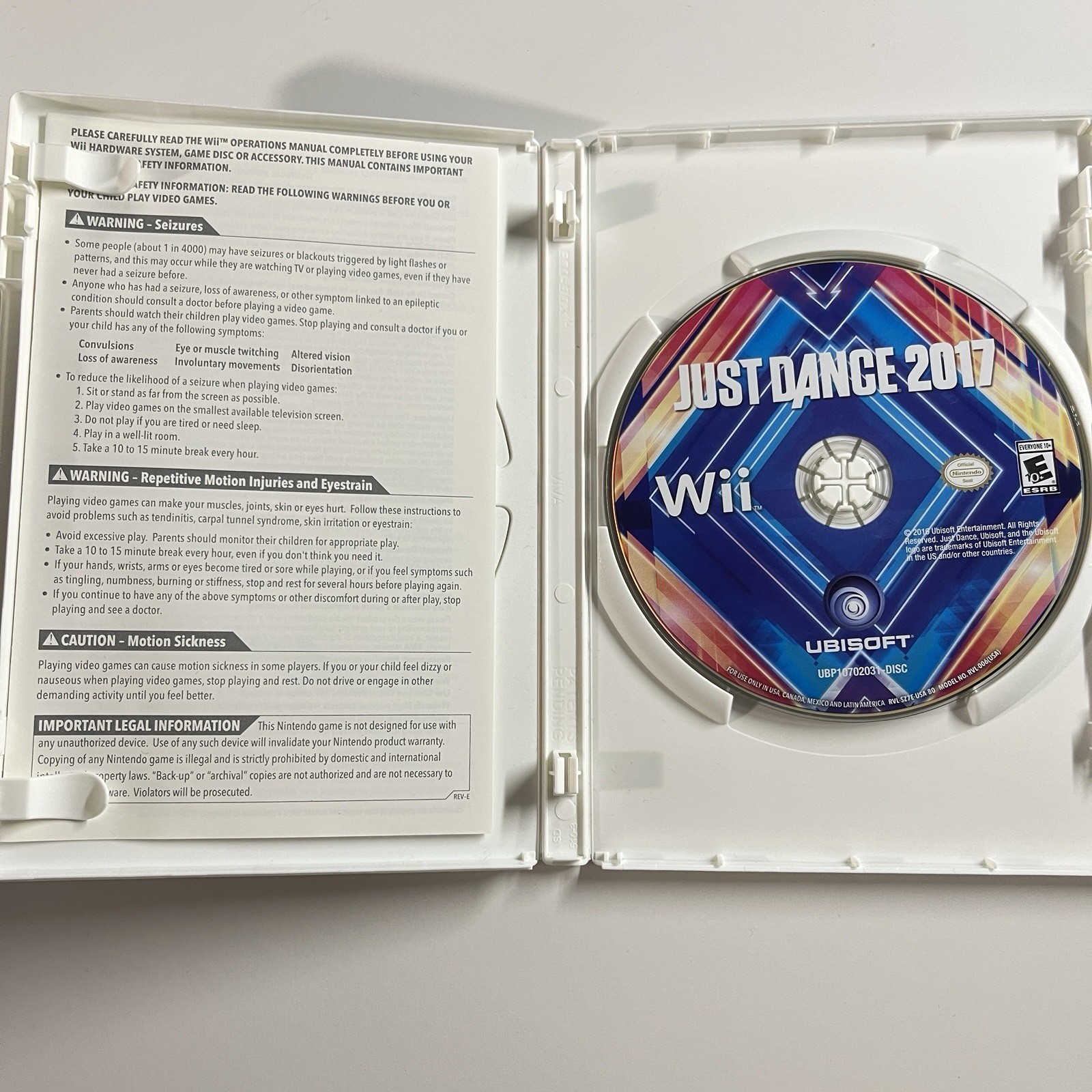 Just Dance 2018 (Nintendo Wii, 2017) Complete
