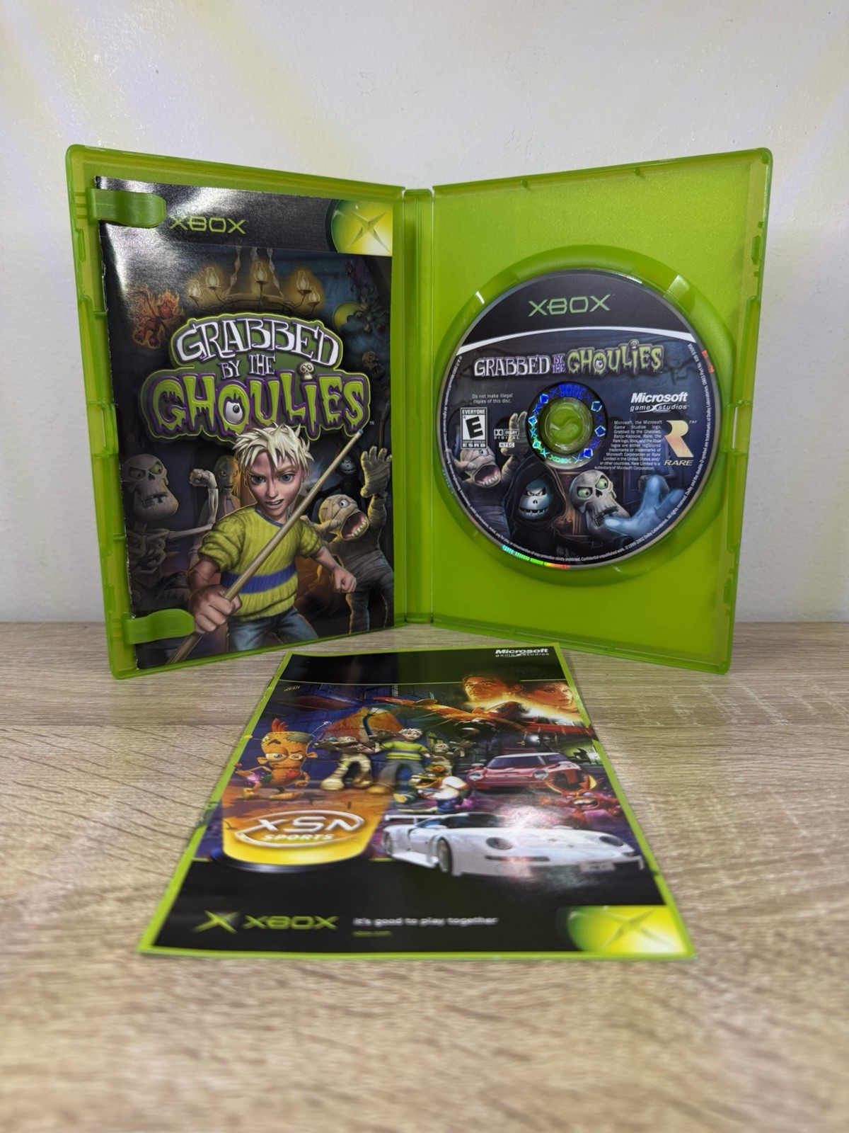 Grabbed by the Ghoulies (Microsoft Xbox, 2003) CIB w Manual & Insert | Tested ✅