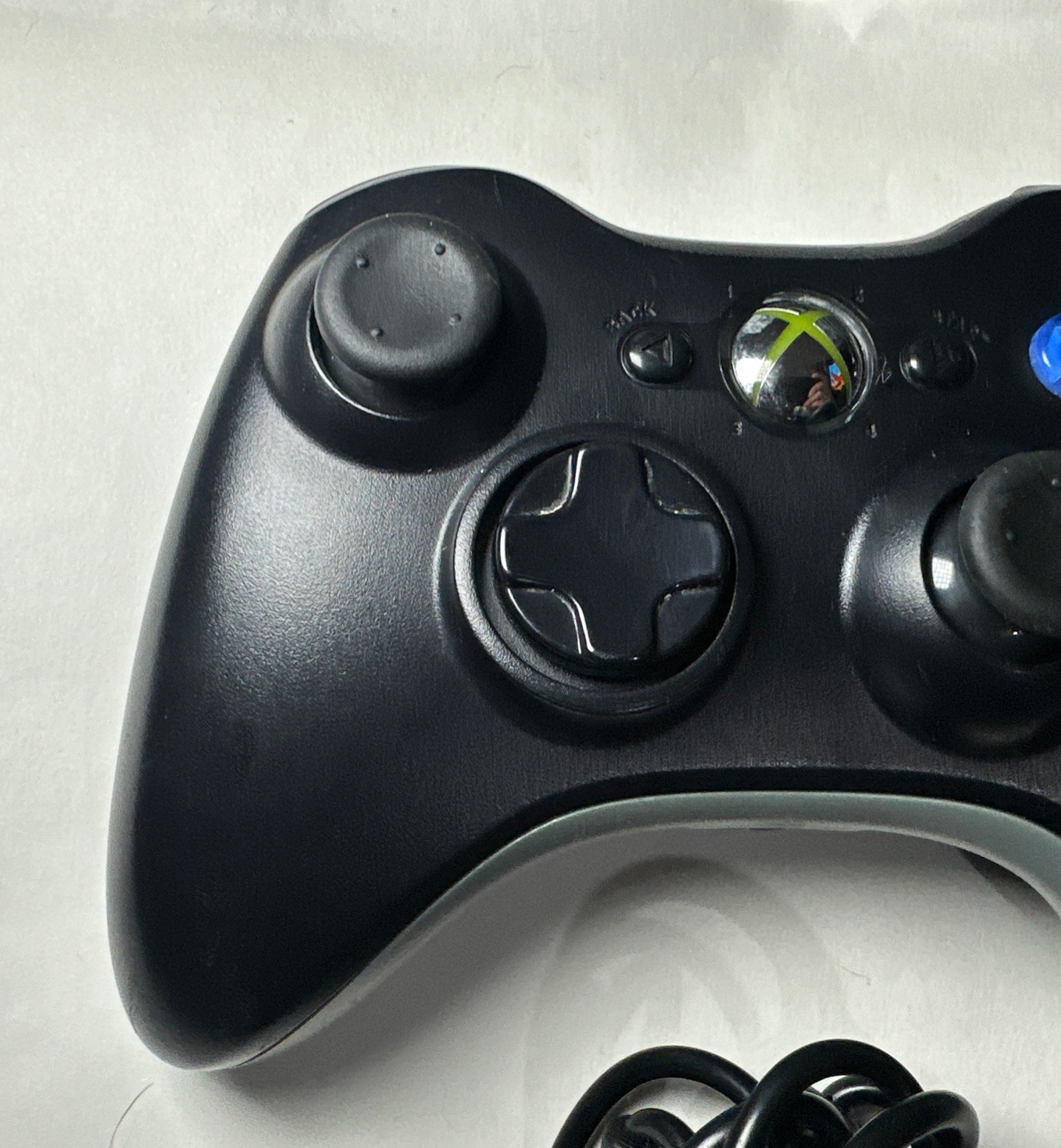 OEM Microsoft Xbox 360 Black Wireless Controller + Games Black Flag Mass Effect