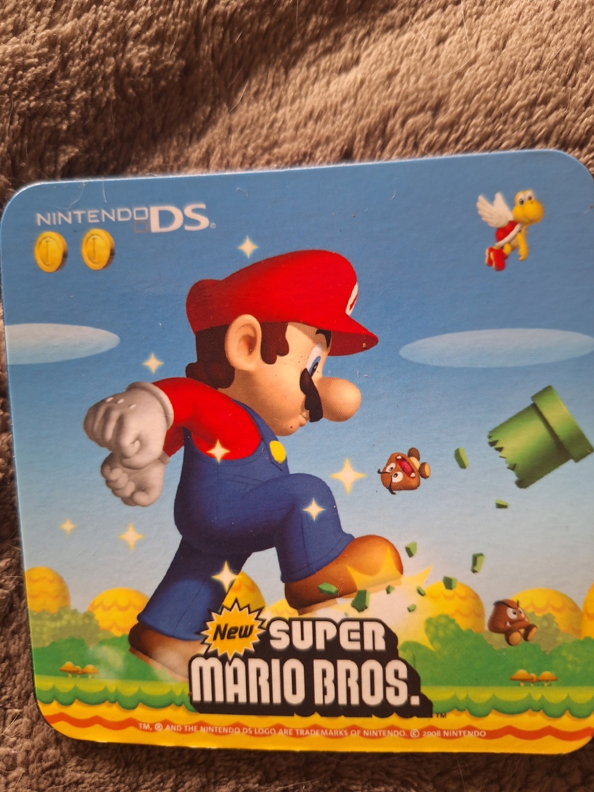 Genuine 2008 Wii Mario Cart Promotional Coasters. Never Used. Mint Condition.