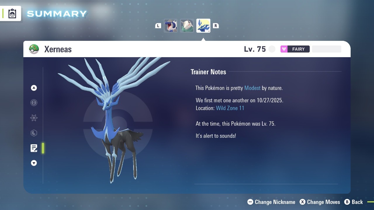 Xerneas Pokemon Legends ZA ⚫ 6 IV 🟢 @ Master Ball
