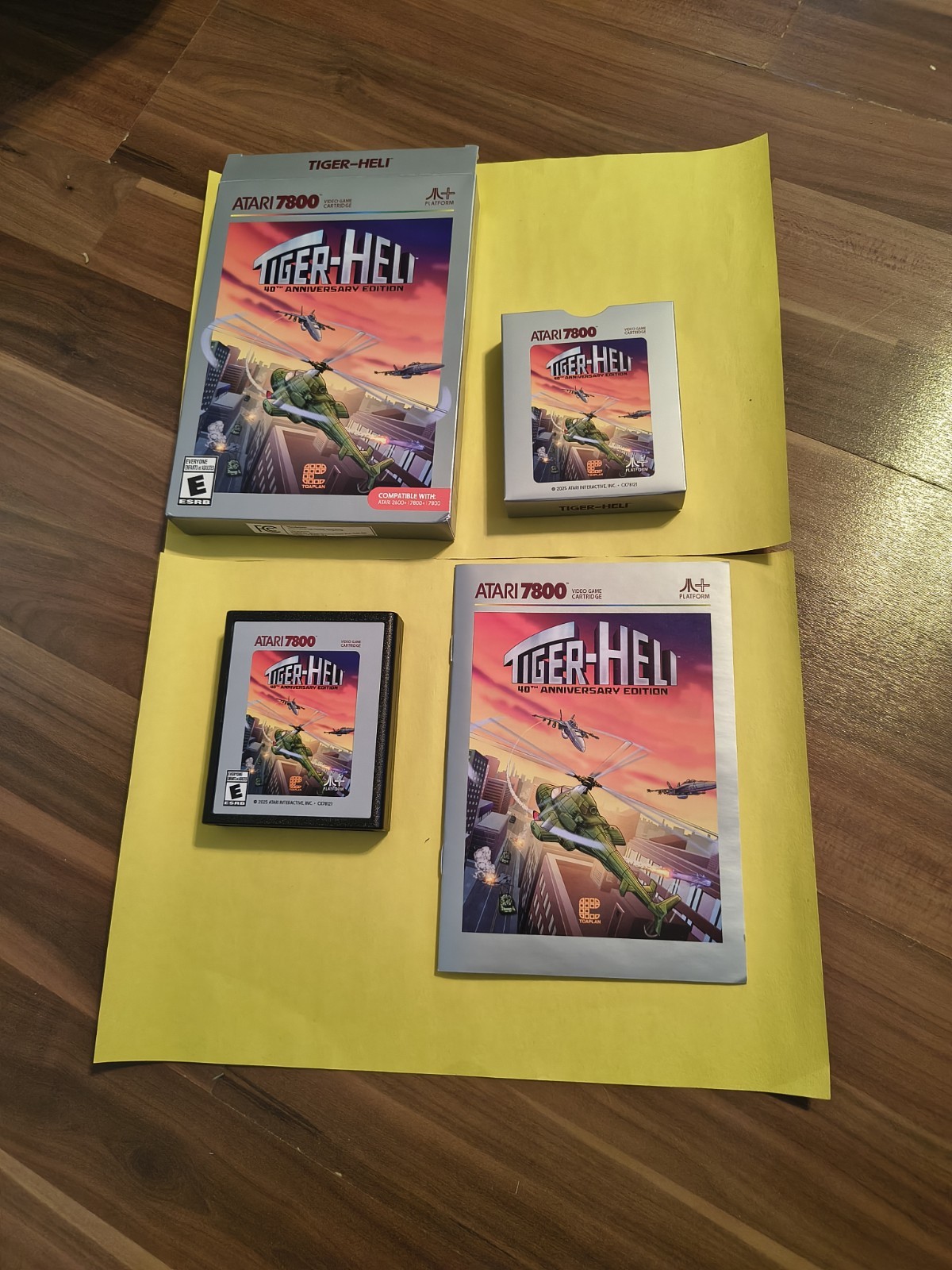 Atari 7800 Game Tiger-Heli, CIB, Very Good Condition, Tested And Working