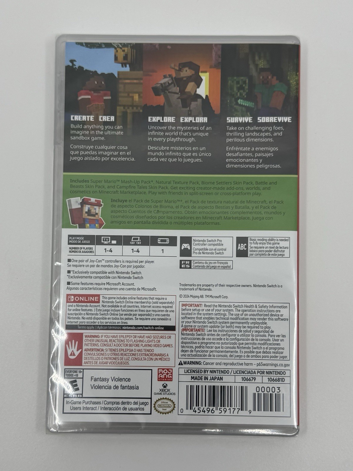 Minecraft – Nintendo Switch (NEW Sealed) (Includes Super Mario Mash-Up)