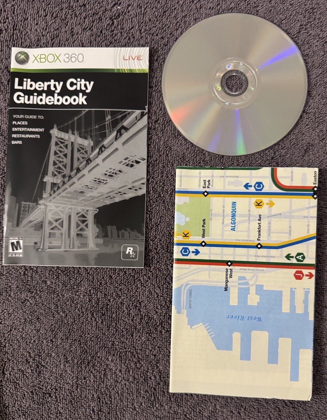 Rockstar Grand Theft Auto IV Xbox 360 Case Map Guide Manual Included M NTSC-U/C